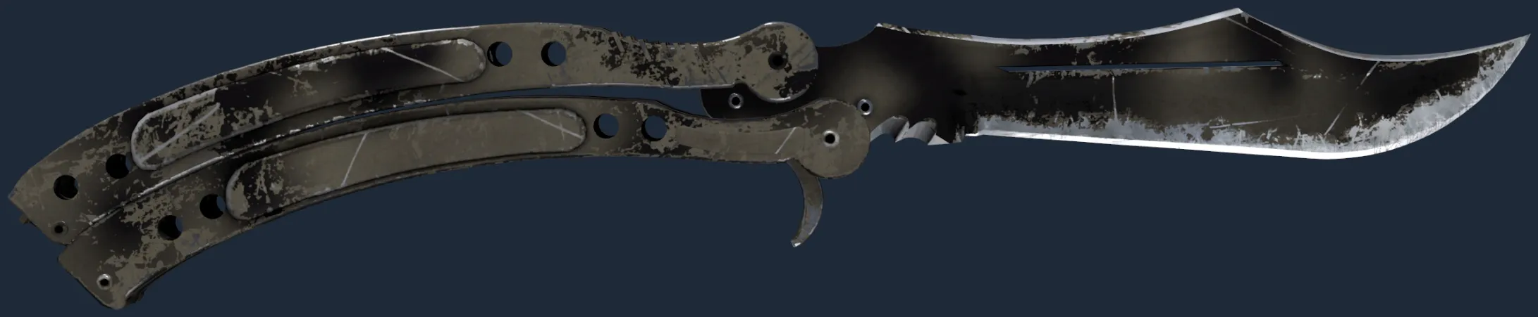 ★ Butterfly Knife | Scorched (Well-Worn)