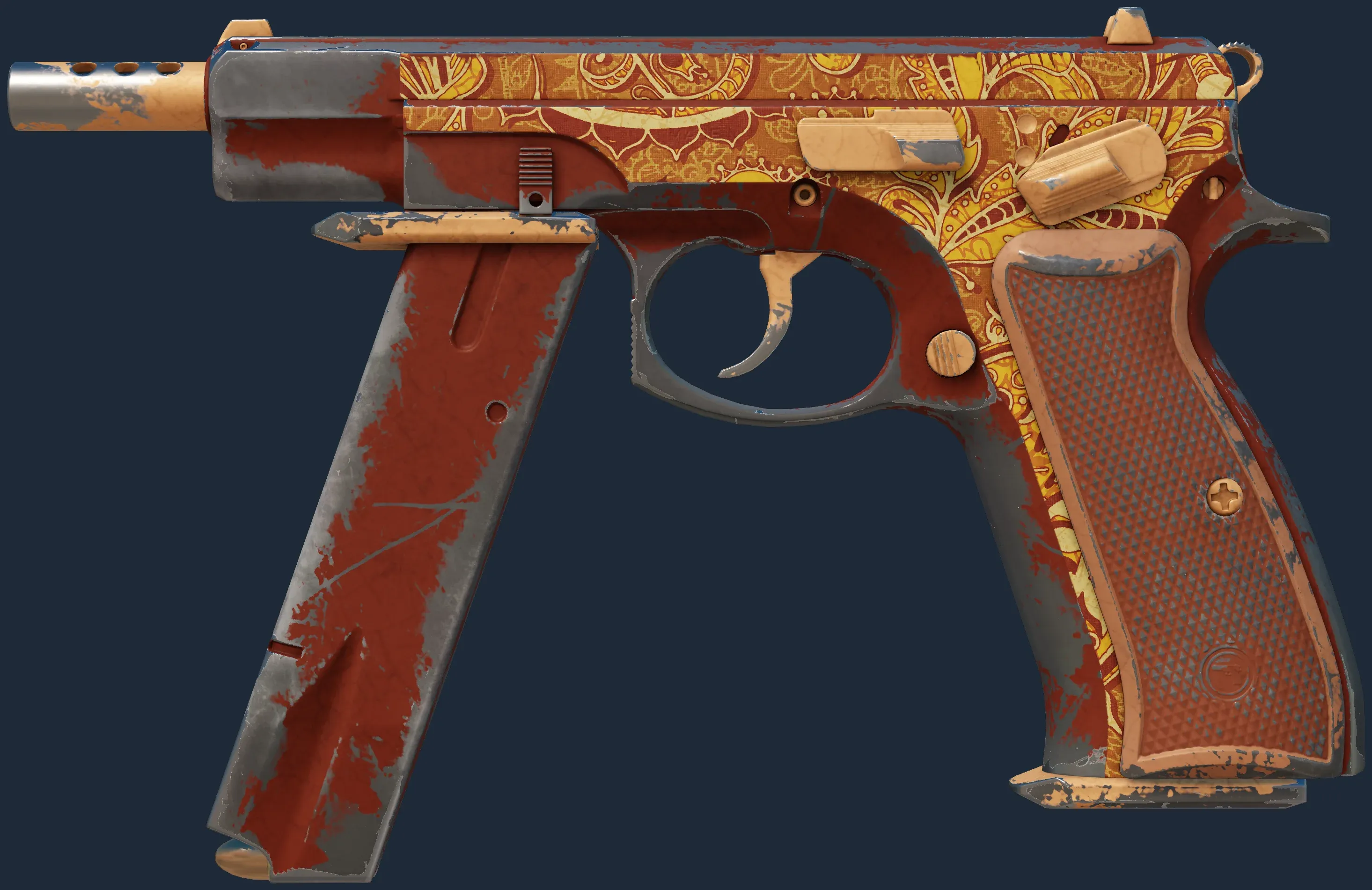 CZ75-Auto | Honey Paisley (Well-Worn)
