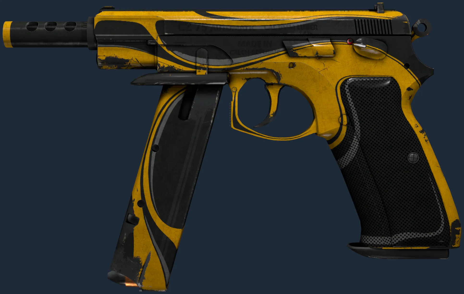 CZ75-Auto | Yellow Jacket (Battle-Scarred)