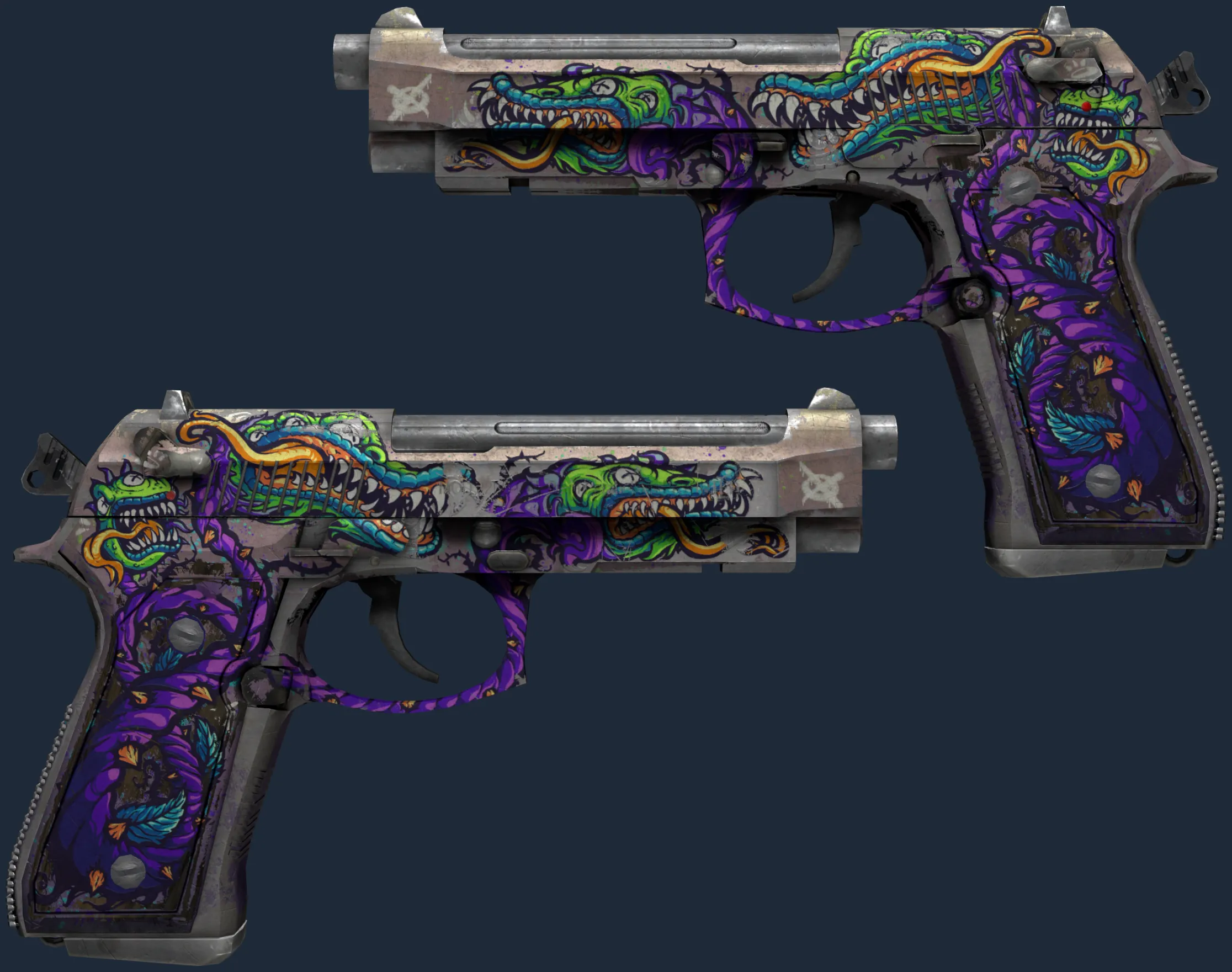 Dual Berettas | Flora Carnivora (Battle-Scarred)