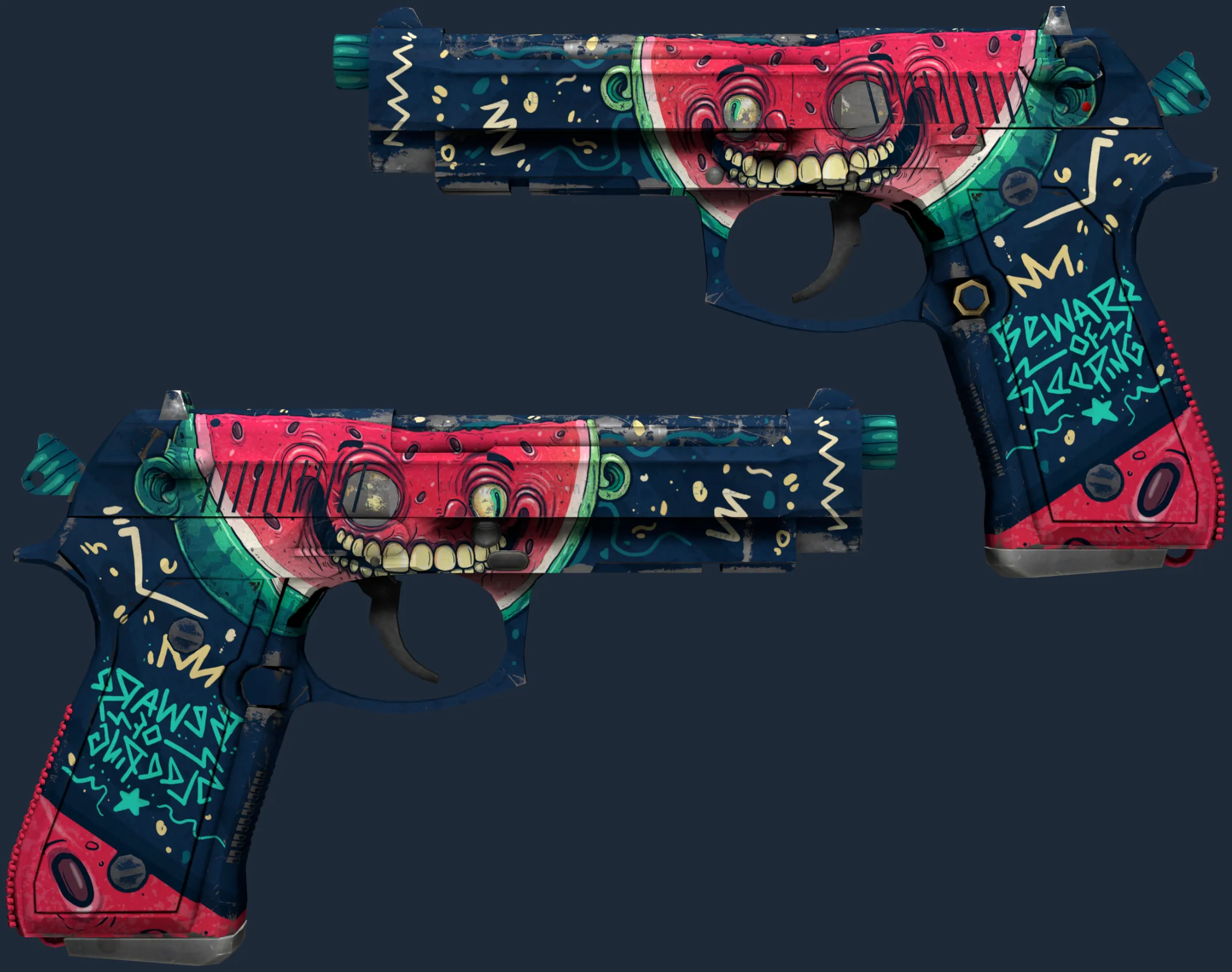Dual Berettas | Melondrama (Well-Worn)