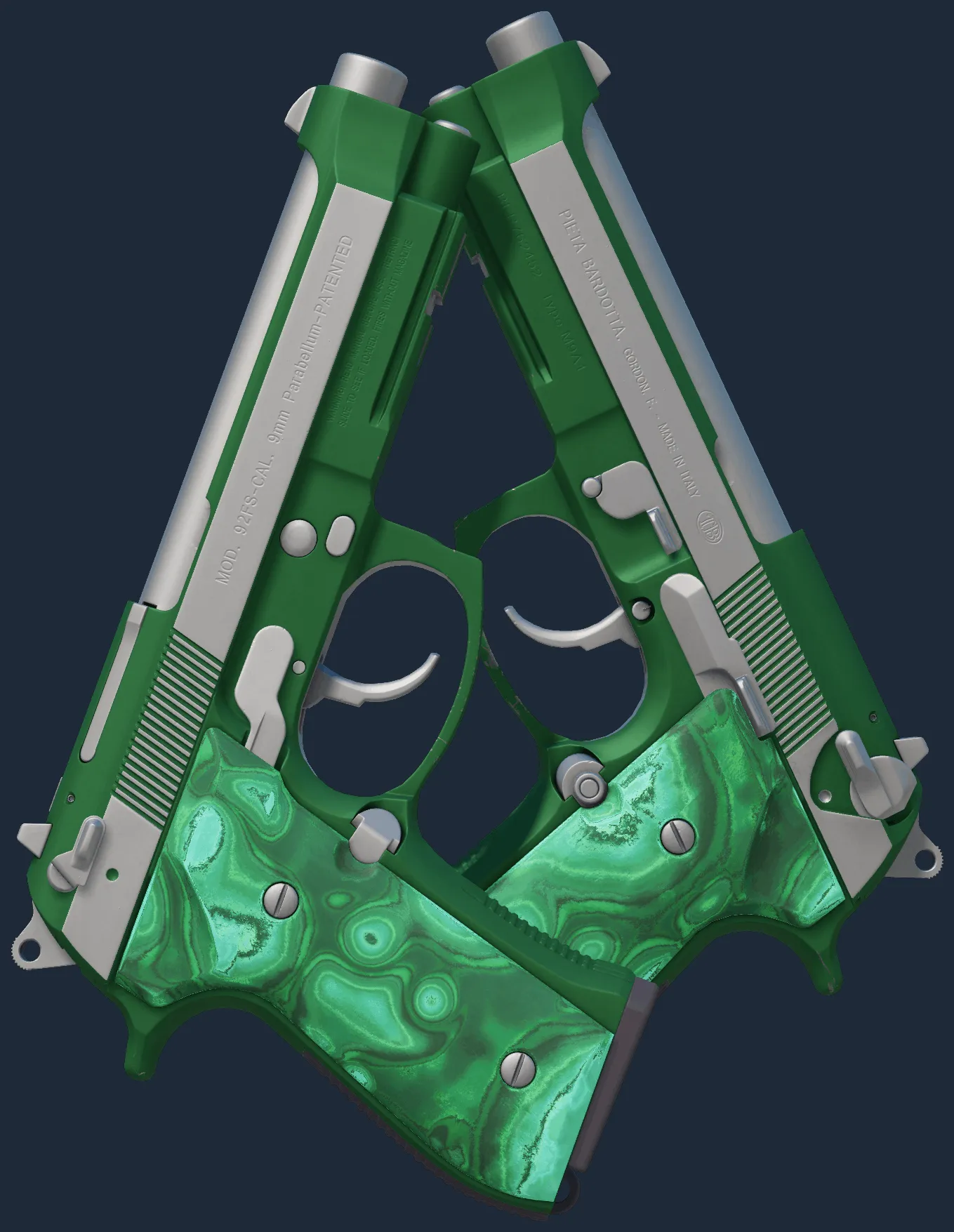 Dual Berettas | Polished Malachite (Factory New)