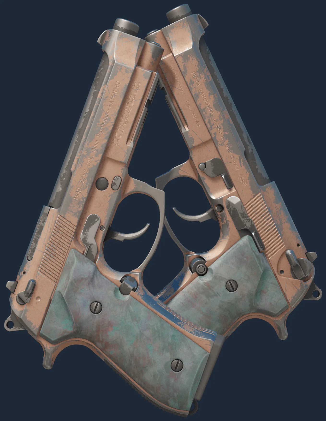 Dual Berettas | Rose Nacre (Well-Worn)