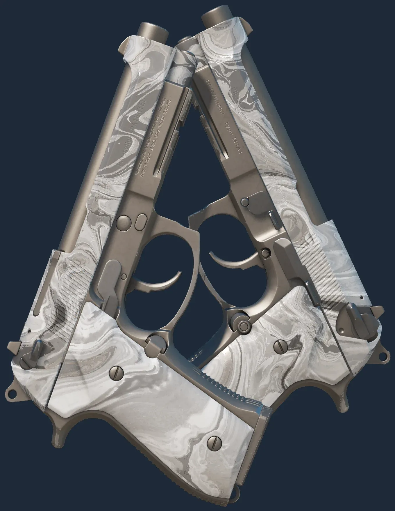 Dual Berettas | Silver Pour (Minimal Wear)