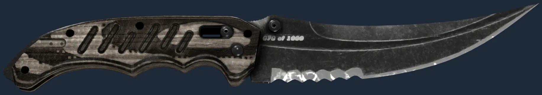 ★ Flip Knife | Black Laminate (Minimal Wear)
