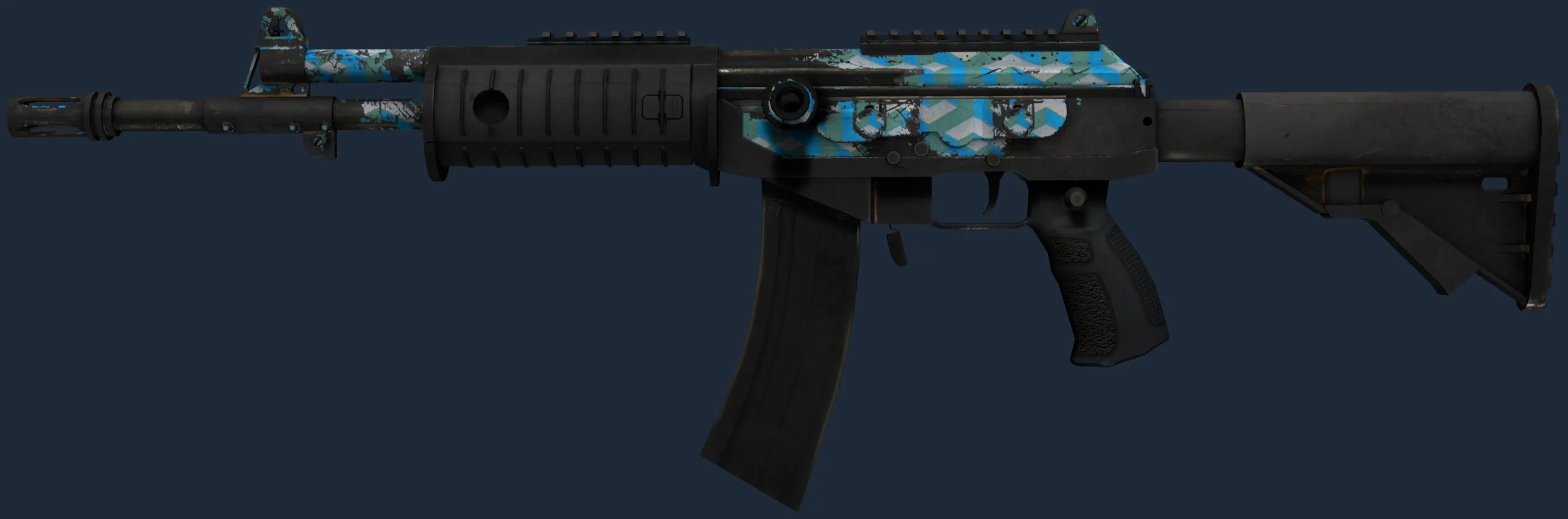 Galil AR | Aqua Terrace (Battle-Scarred)