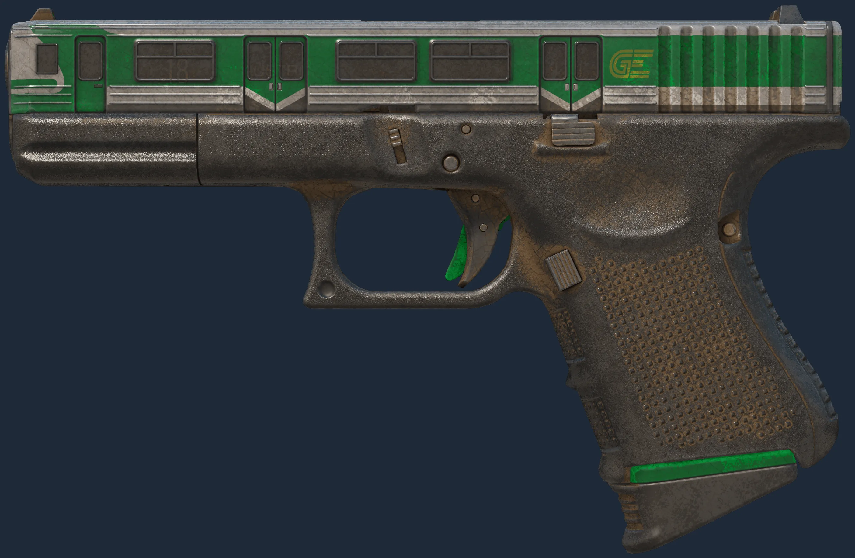 Glock-18 | Green Line (Battle-Scarred)