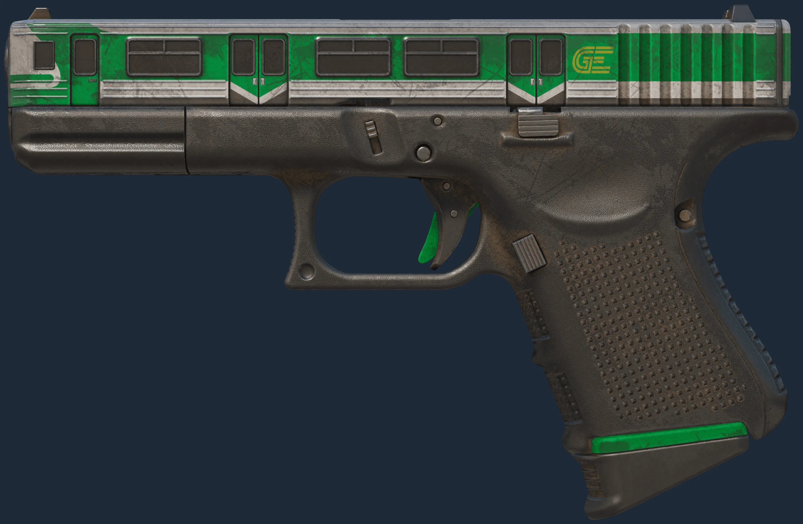 Glock-18 | Green Line (Well-Worn)