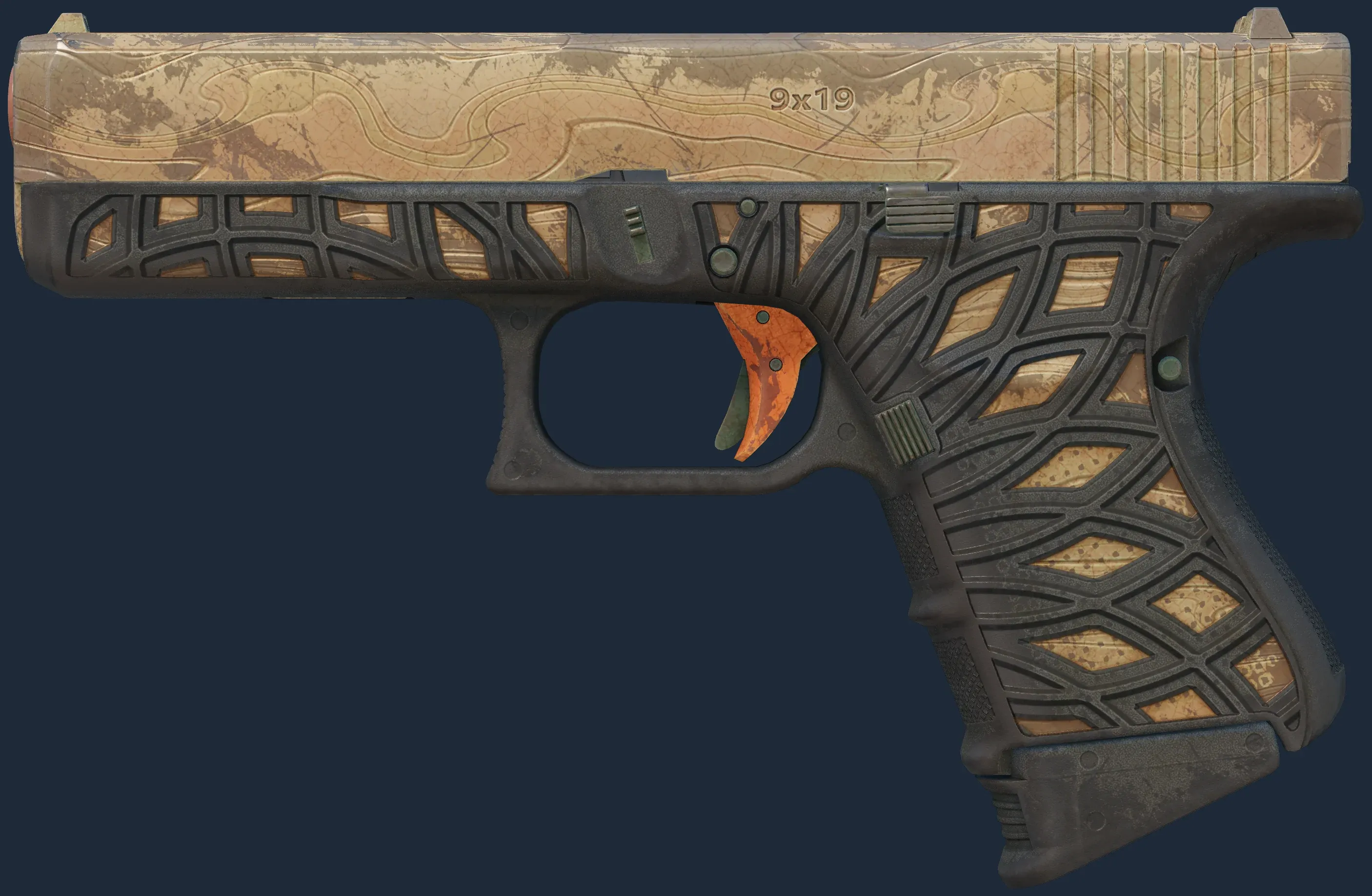Glock-18 | Ifrit Lattice (Battle-Scarred)