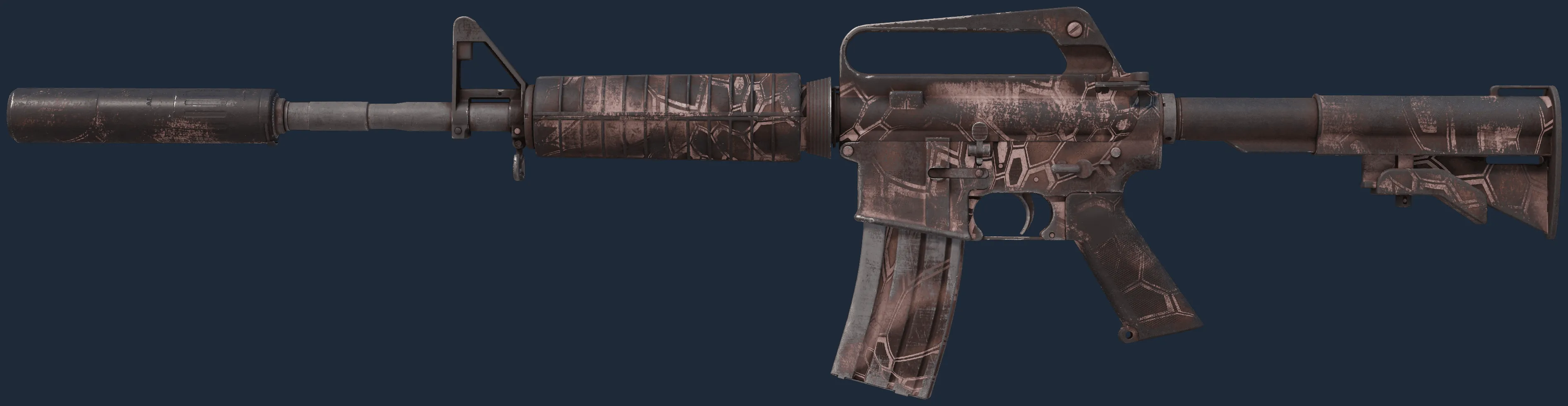 M4A1-S | Rose Hex (Battle-Scarred)