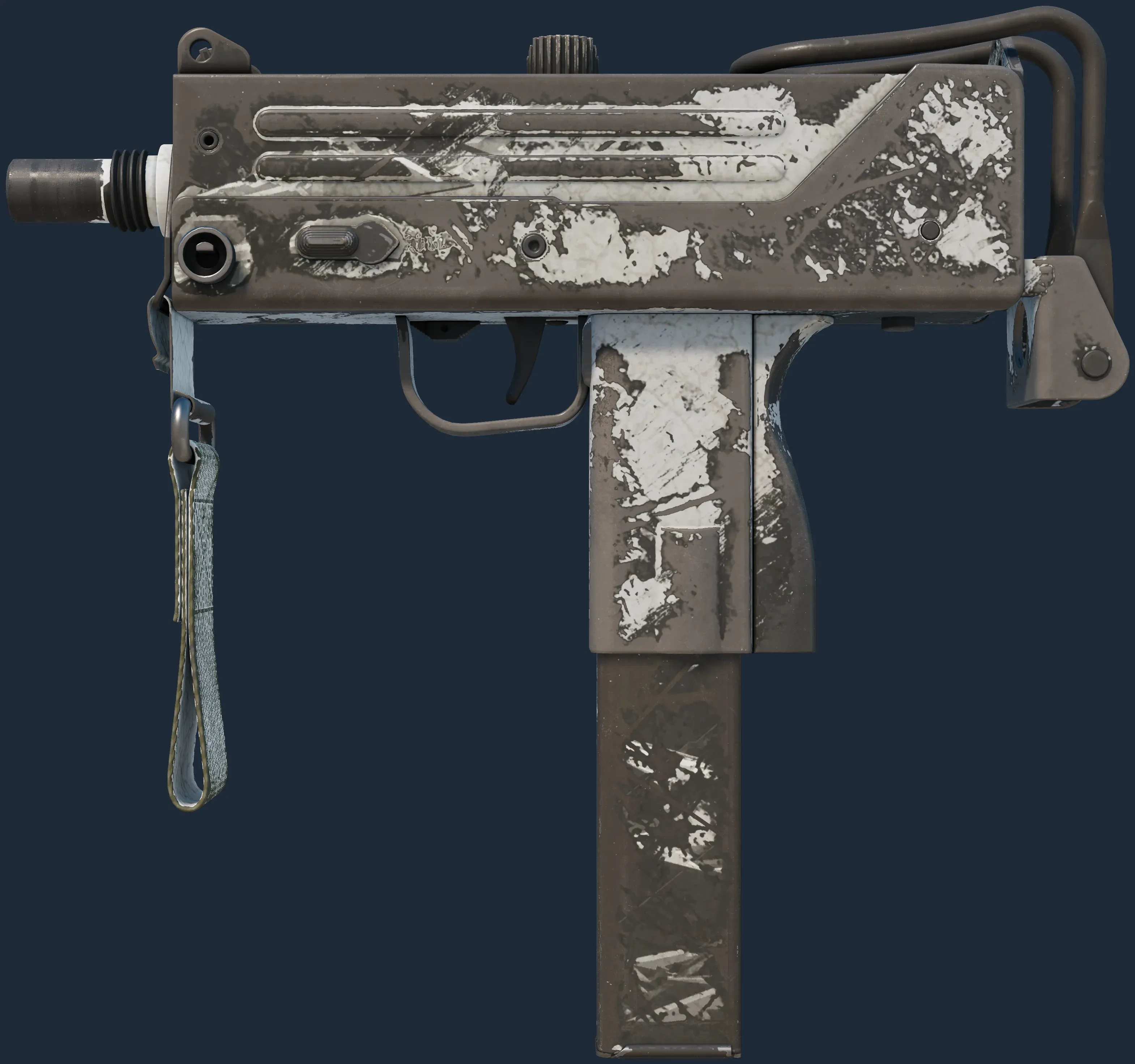 MAC-10 | Snow Splash (Battle-Scarred)