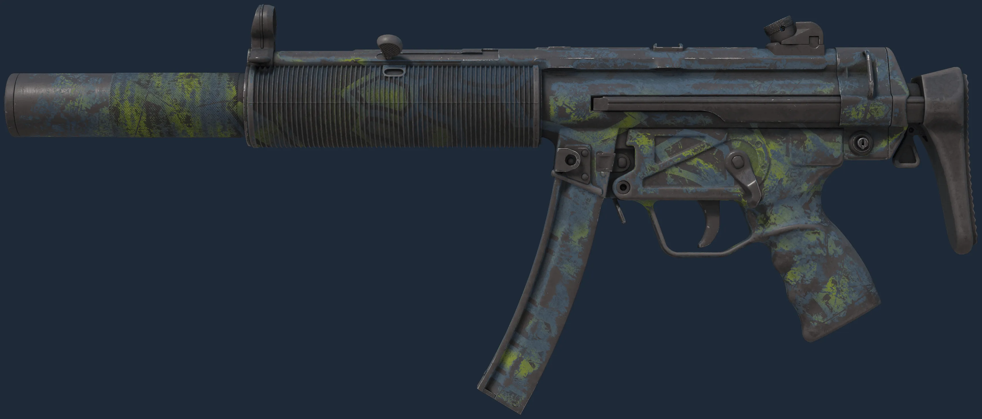 MP5-SD | Lime Hex (Battle-Scarred)