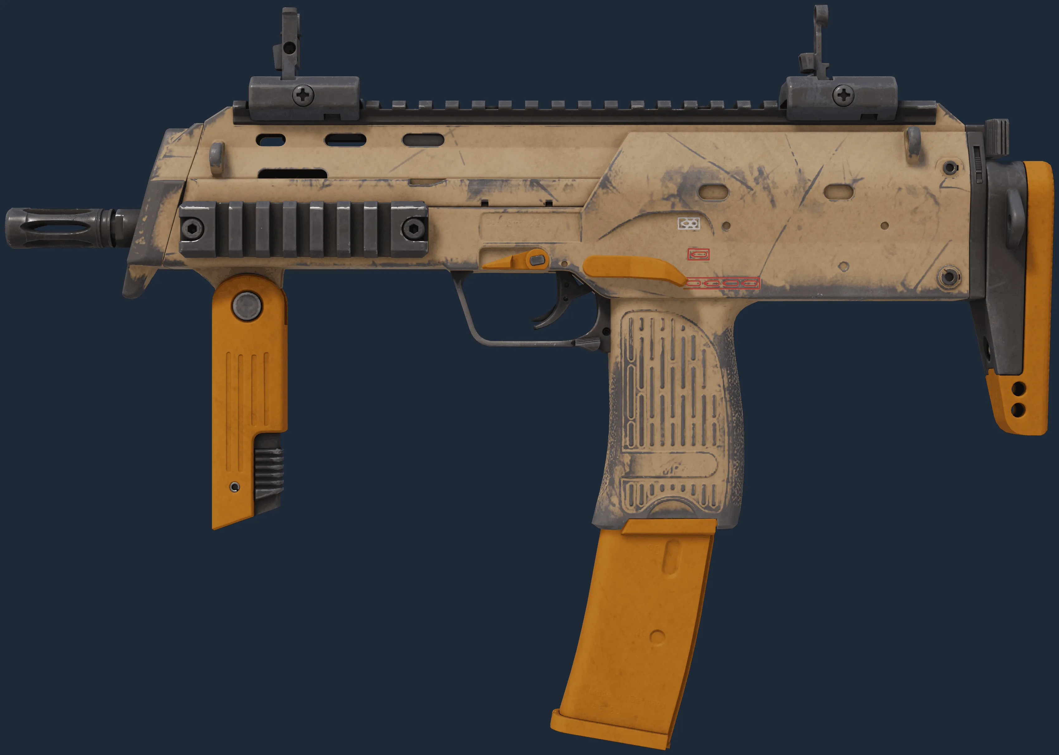 MP7 | Short Ochre (Well-Worn)