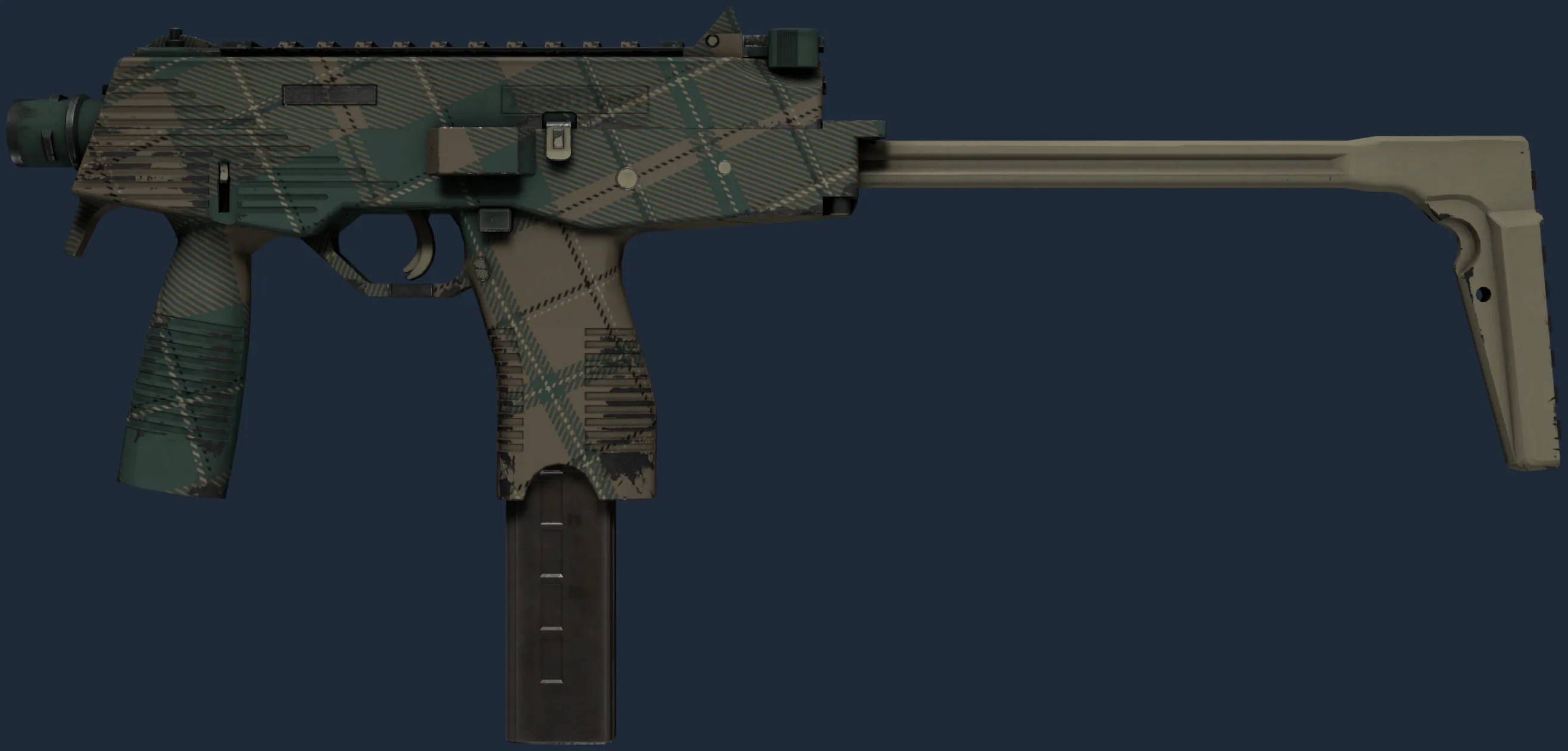MP9 | Green Plaid (Minimal Wear)