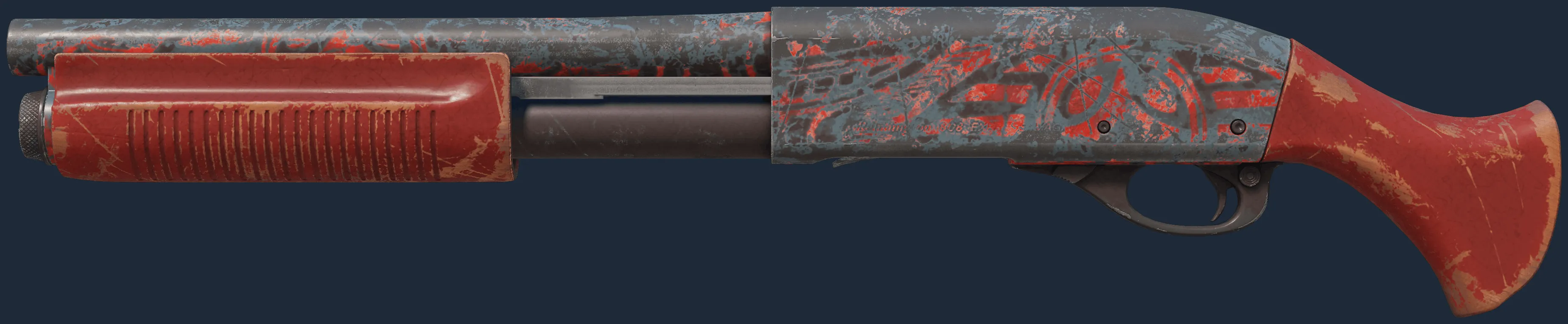 Sawed-Off | Crimson Batik (Battle-Scarred)