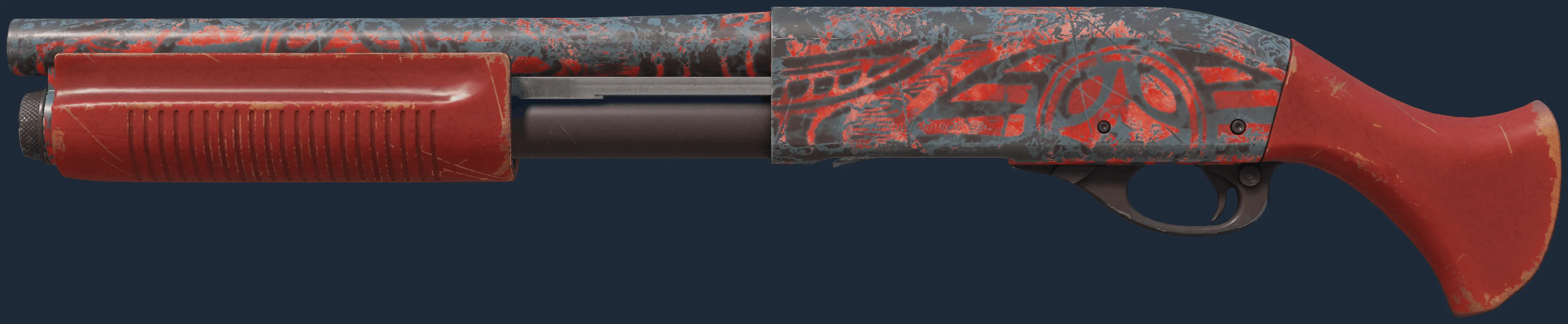 Sawed-Off | Crimson Batik (Well-Worn)