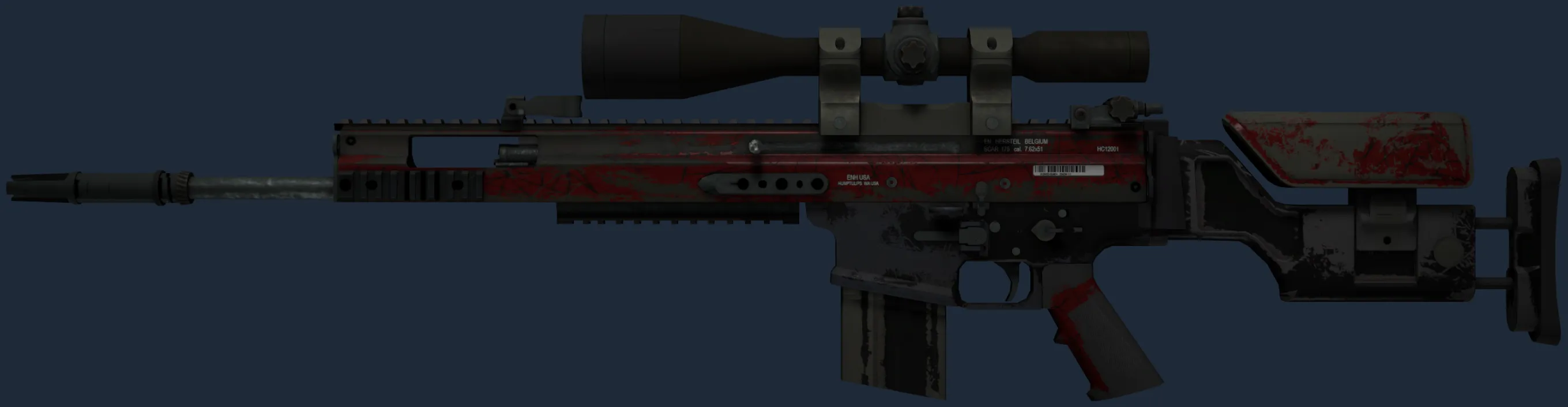 SCAR-20 | Crimson Web (Well-Worn)