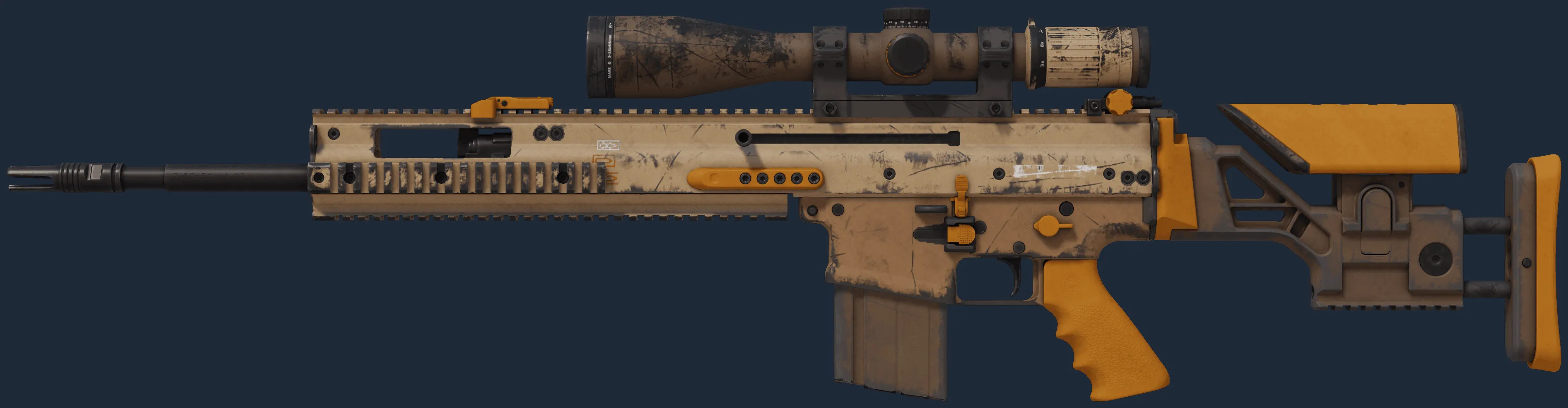 SCAR-20 | Short Ochre (Well-Worn)