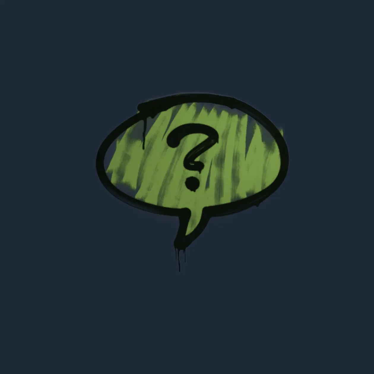 Sealed Graffiti | Question Mark (Battle Green)