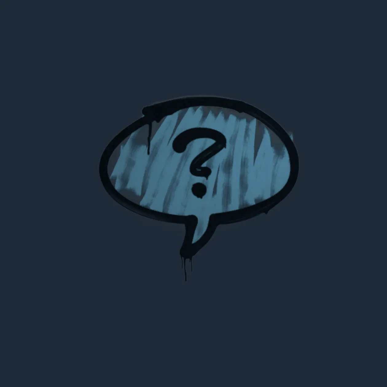Sealed Graffiti | Question Mark (Monarch Blue)