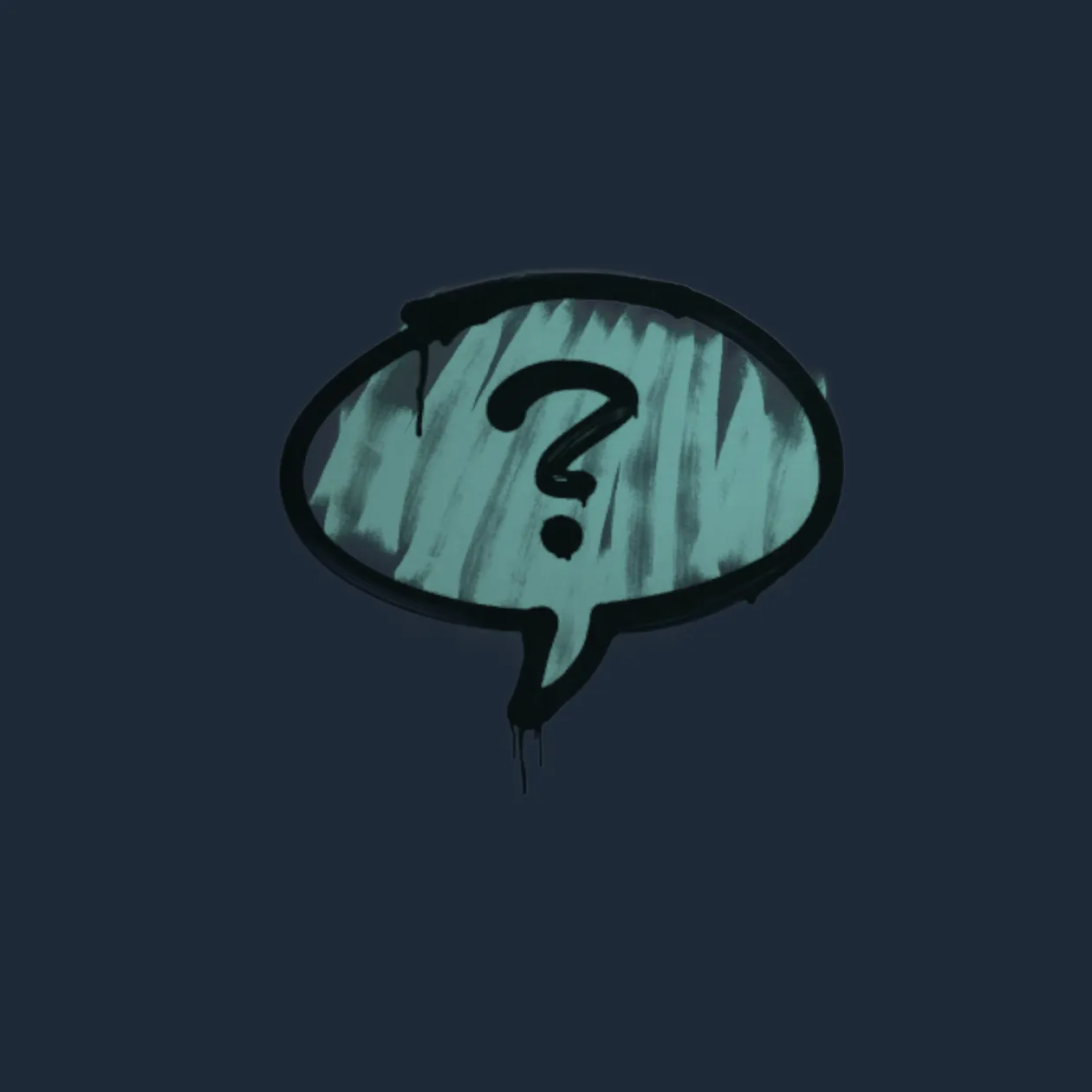 Sealed Graffiti | Question Mark (Wire Blue)
