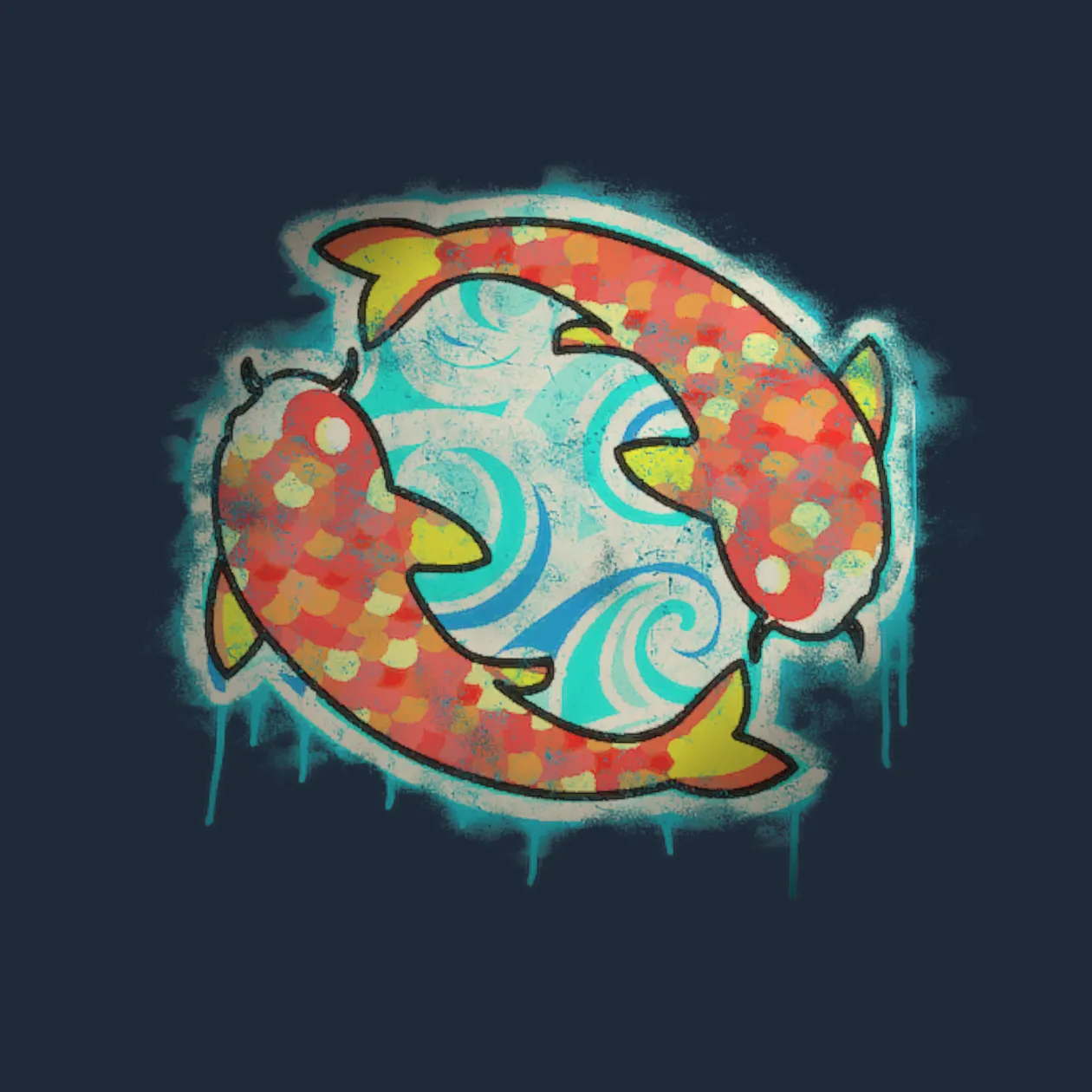 Sealed Graffiti | Twin Koi