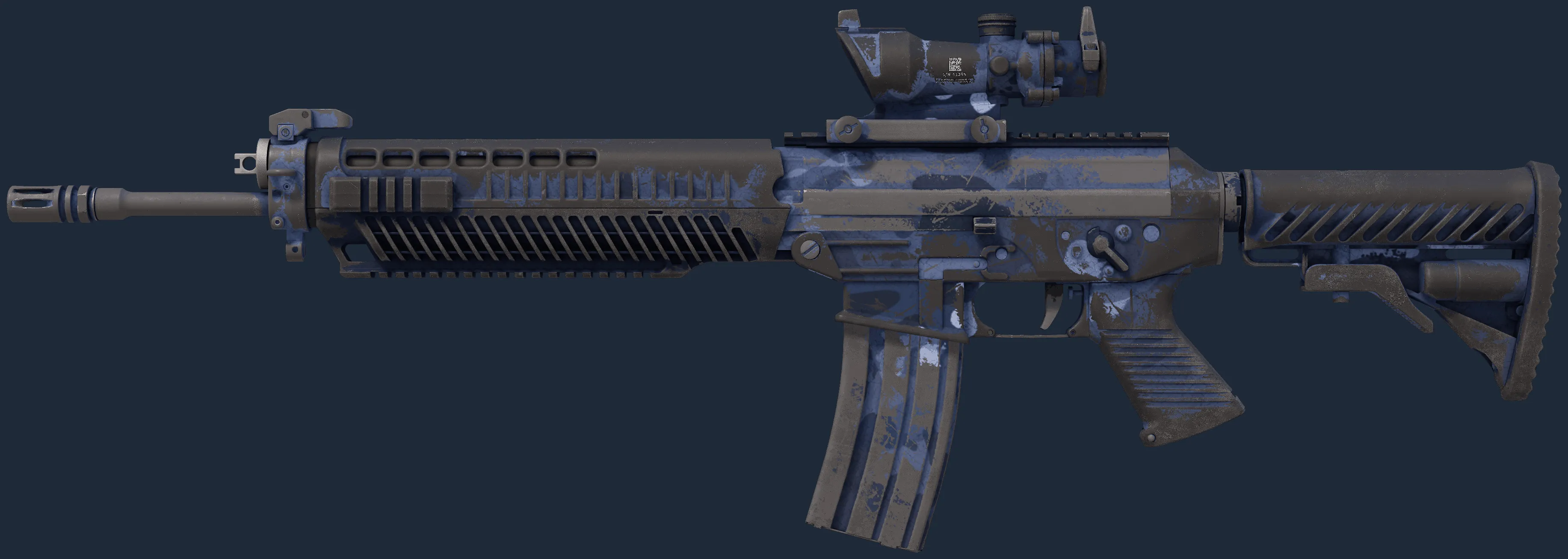 SG 553 | Night Camo (Battle-Scarred)