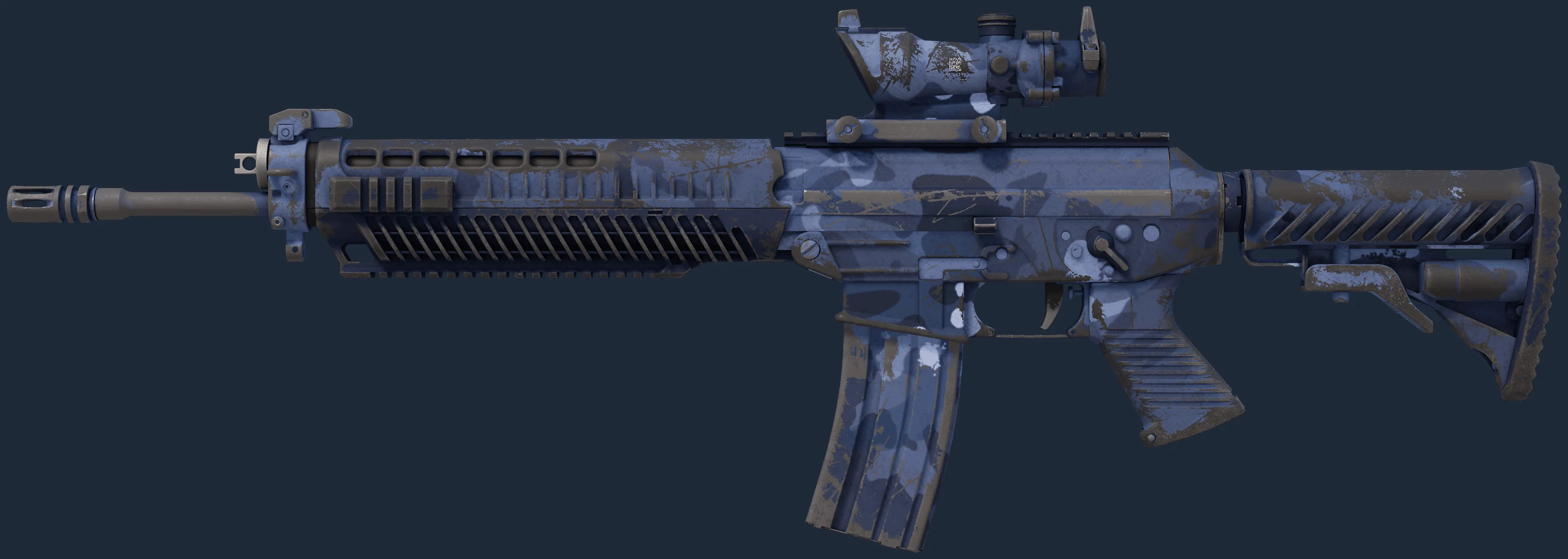 SG 553 | Night Camo (Well-Worn)