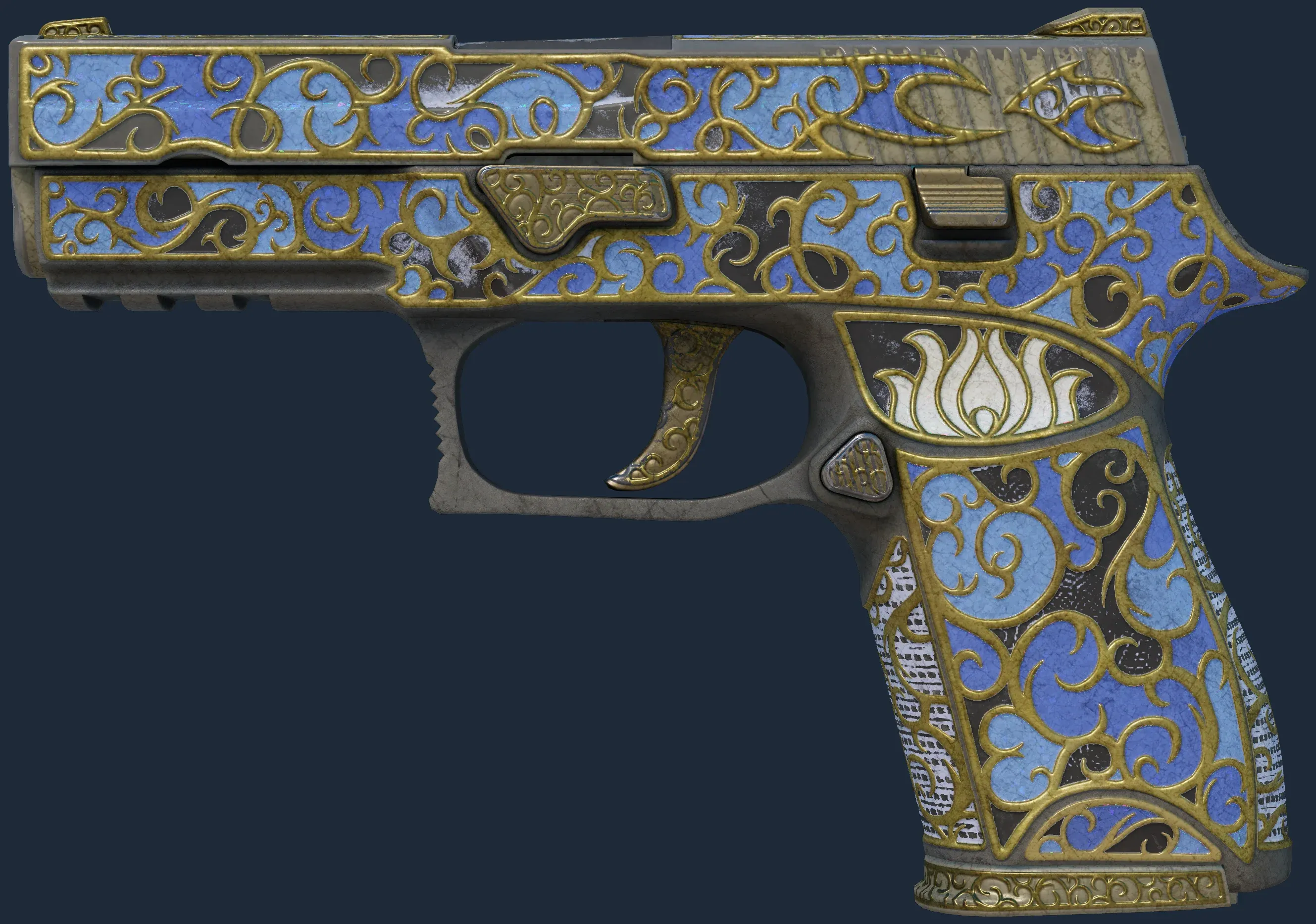 Souvenir P250 | Lotus Imprint (Battle-Scarred)