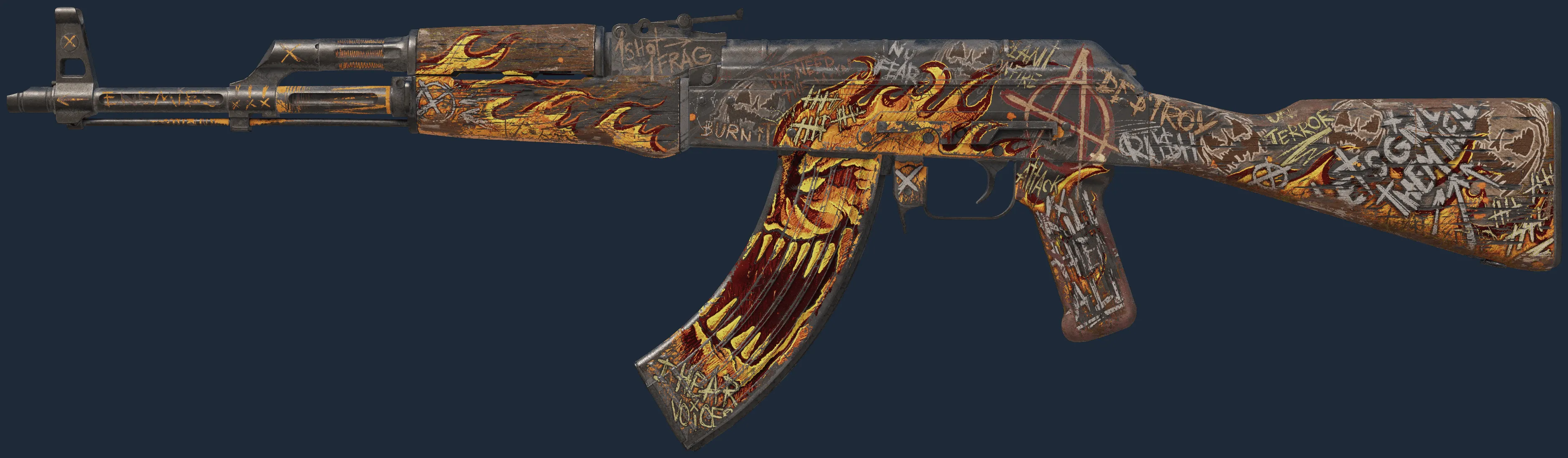 StatTrak AK-47 | Searing Rage (Battle-Scarred)