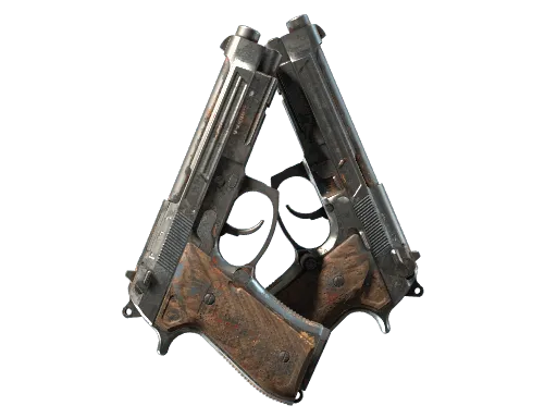 StatTrak Dual Berettas | Hideout (Battle-Scarred)