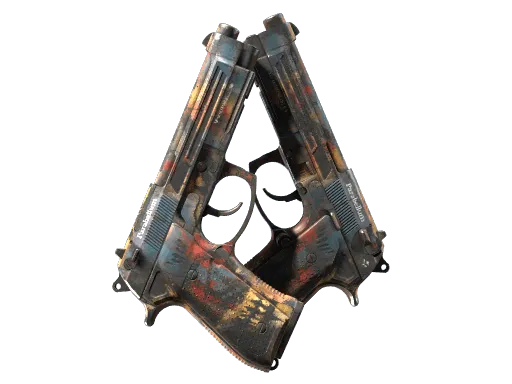StatTrak Dual Berettas | Hideout (Well-Worn)