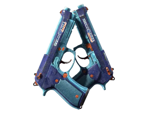 StatTrak Dual Berettas | Hydro Strike (Battle-Scarred)