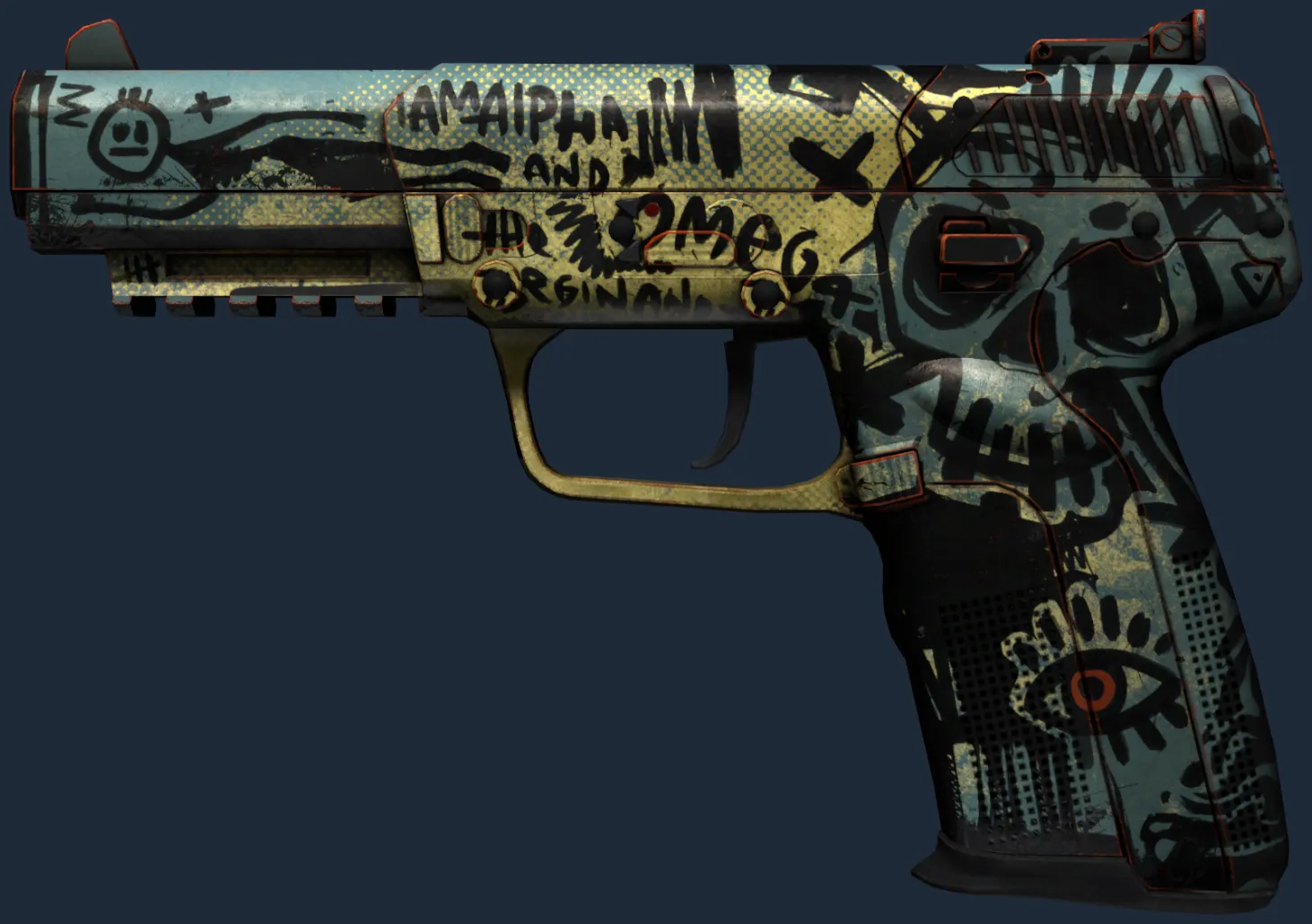 StatTrak Five-SeveN | Scrawl (Well-Worn)