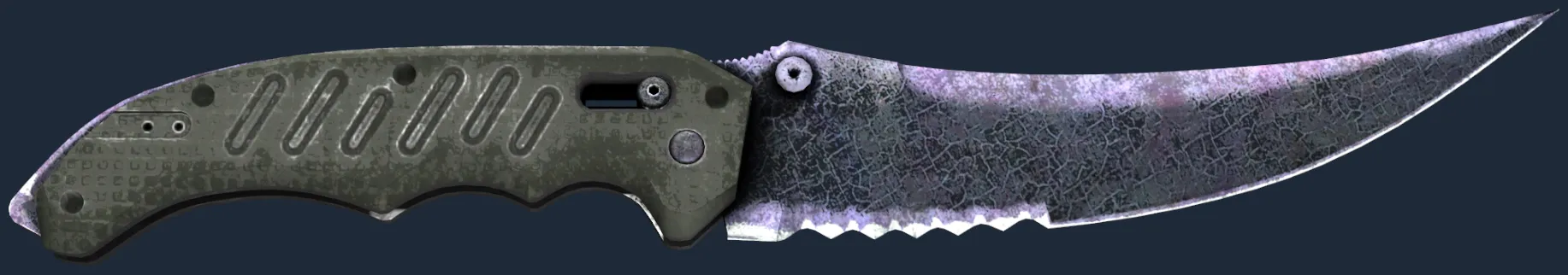 StatTrak ★ Flip Knife | Blue Steel (Battle-Scarred)