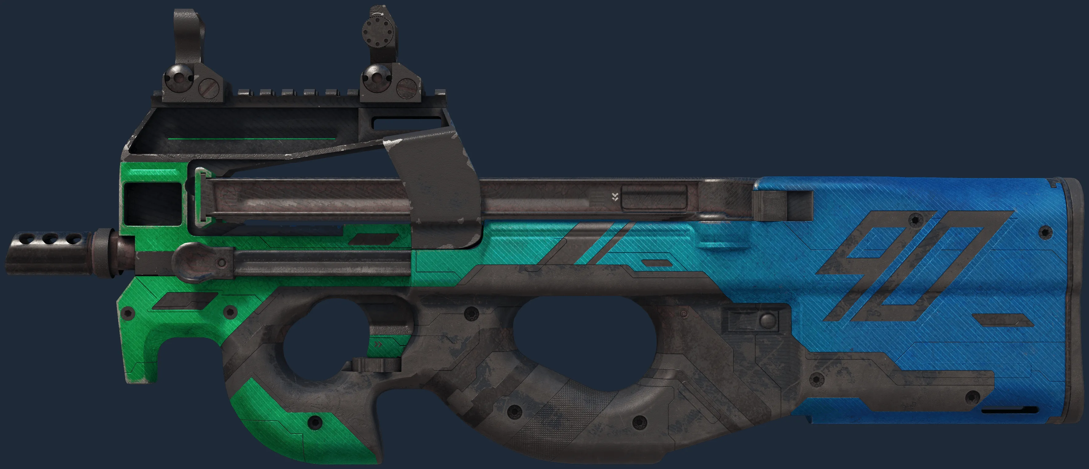 StatTrak P90 | Wave Breaker (Battle-Scarred)