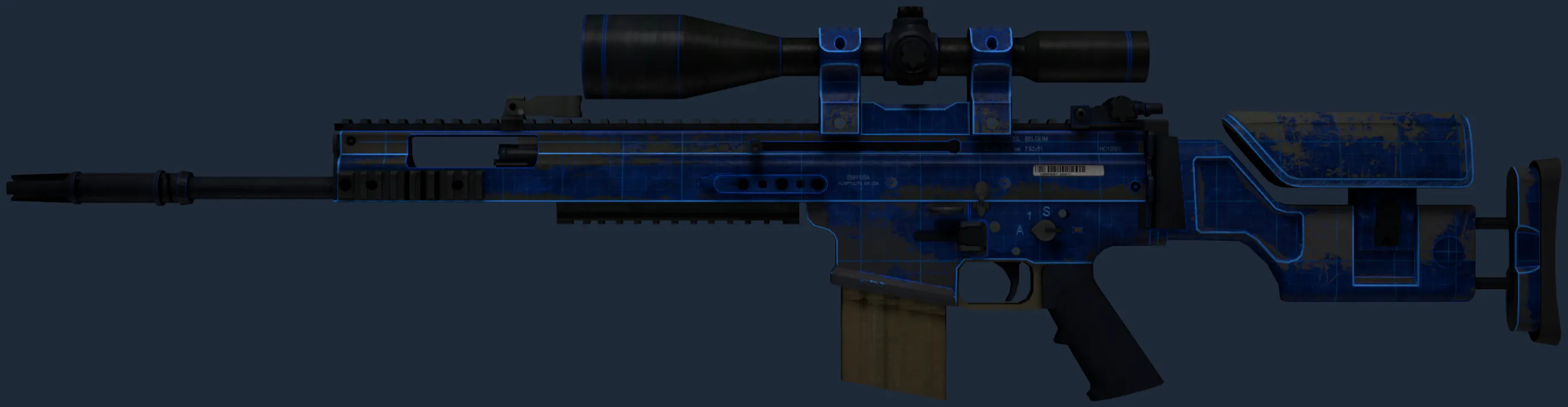 StatTrak SCAR-20 | Blueprint (Battle-Scarred)