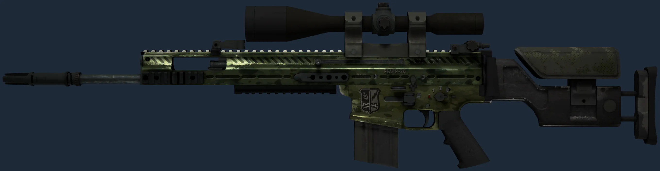 StatTrak SCAR-20 | Green Marine (Well-Worn)