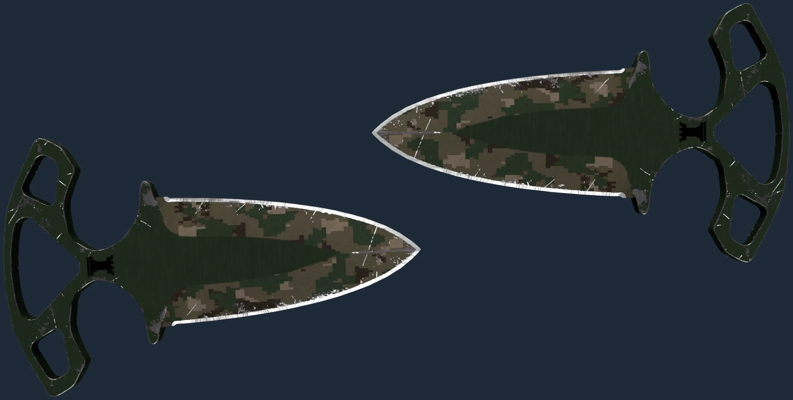 StatTrak ★ Shadow Daggers | Forest DDPAT (Well-Worn)