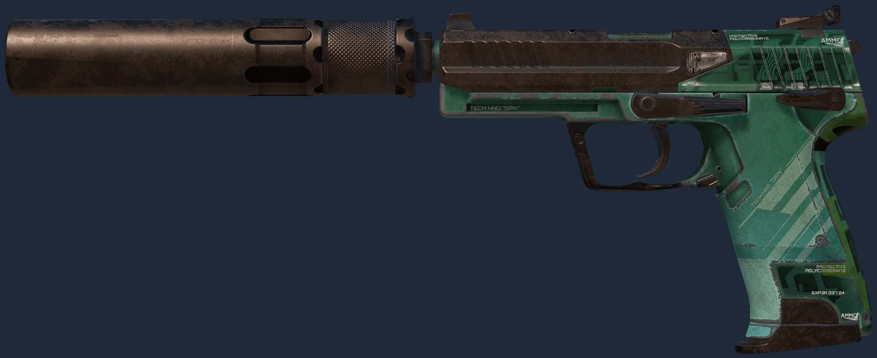 StatTrak USP-S | PC-GRN (Battle-Scarred)