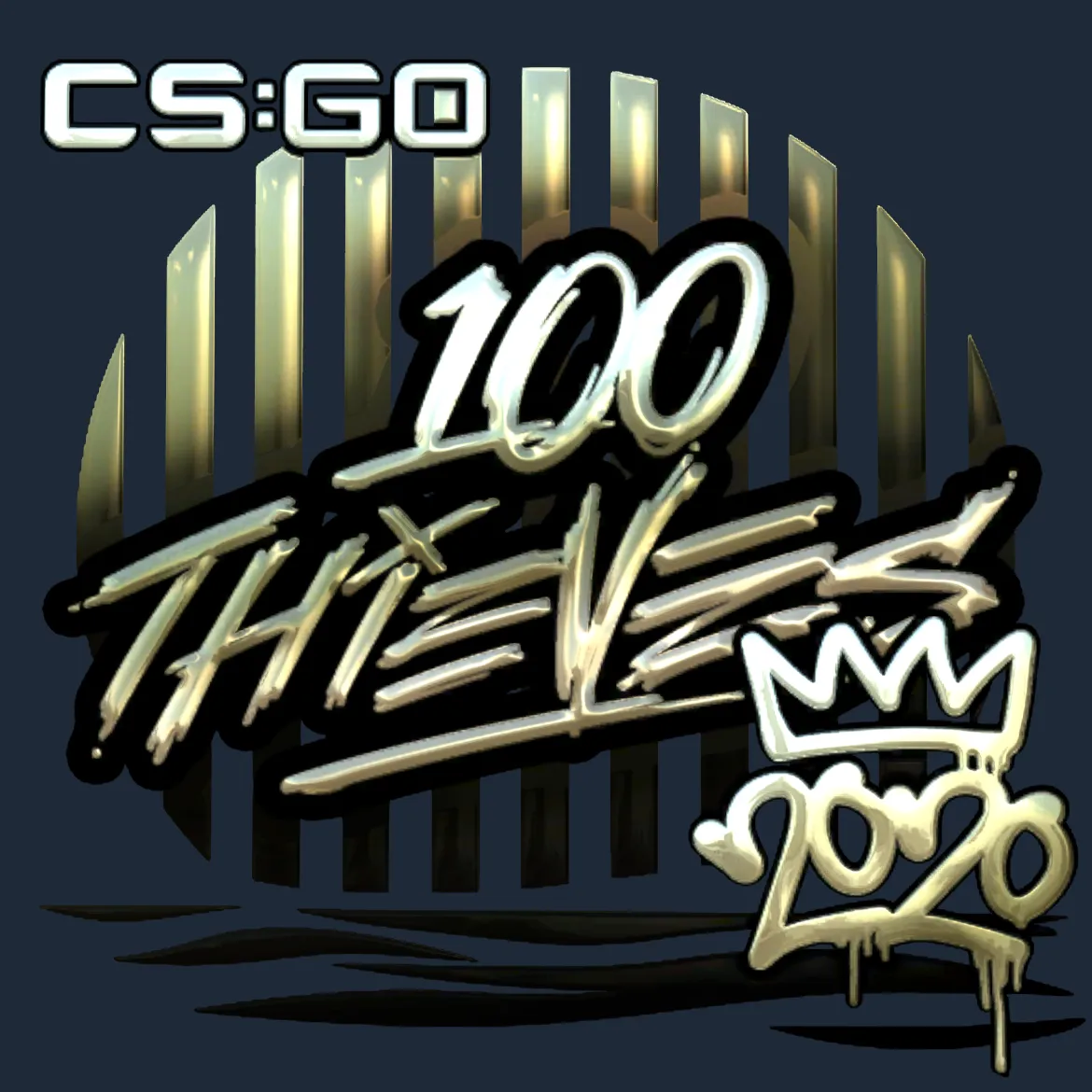 Sticker | 100 Thieves (Gold) | 2020 RMR