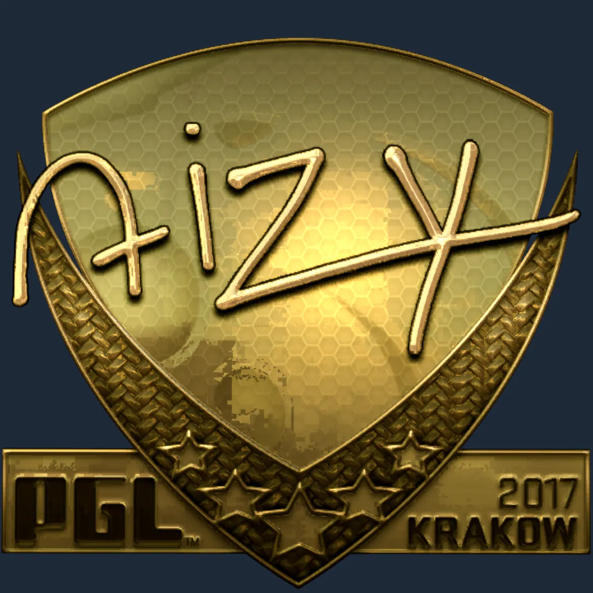 Sticker | aizy (Gold) | Krakow 2017