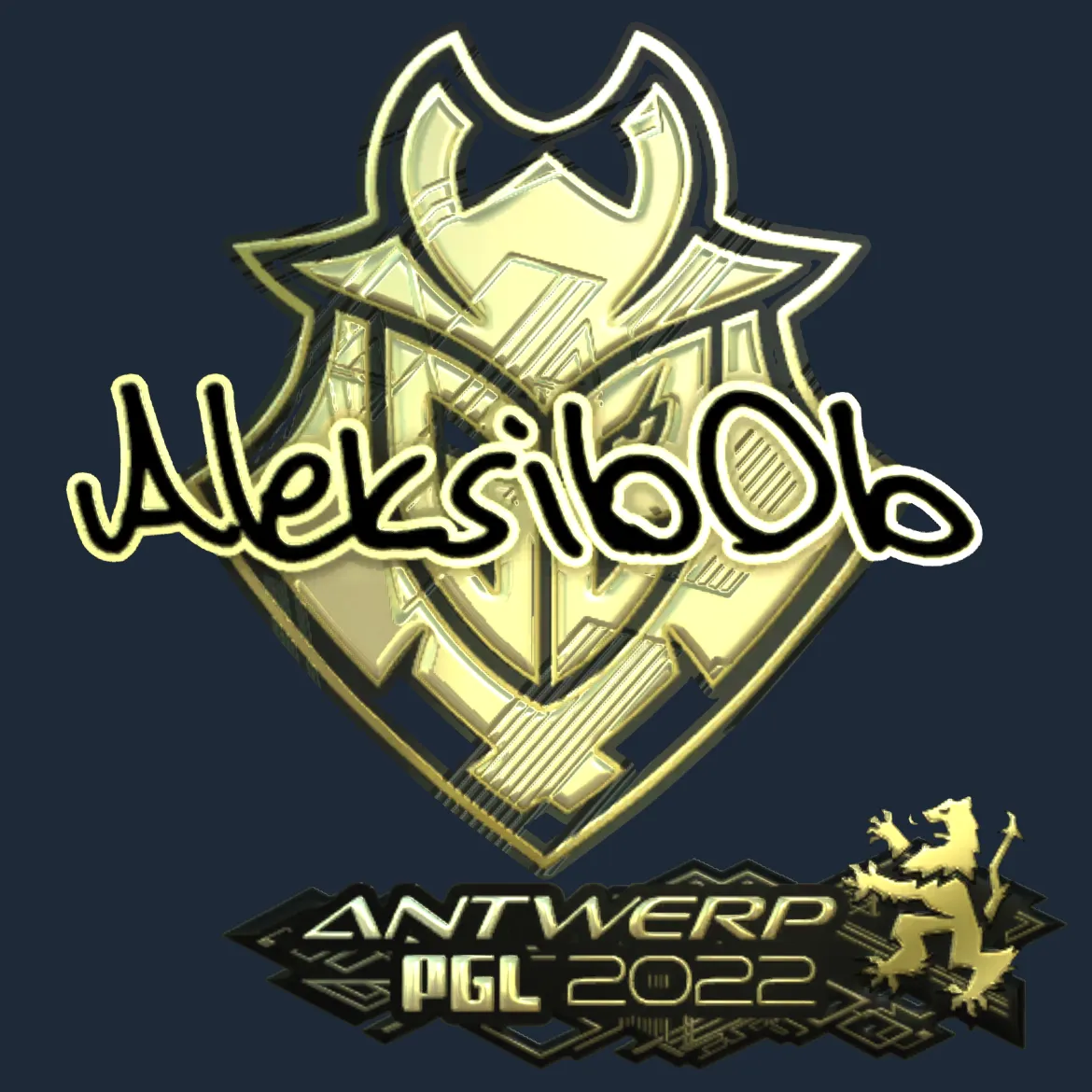 Sticker | Aleksib (Gold) | Antwerp 2022