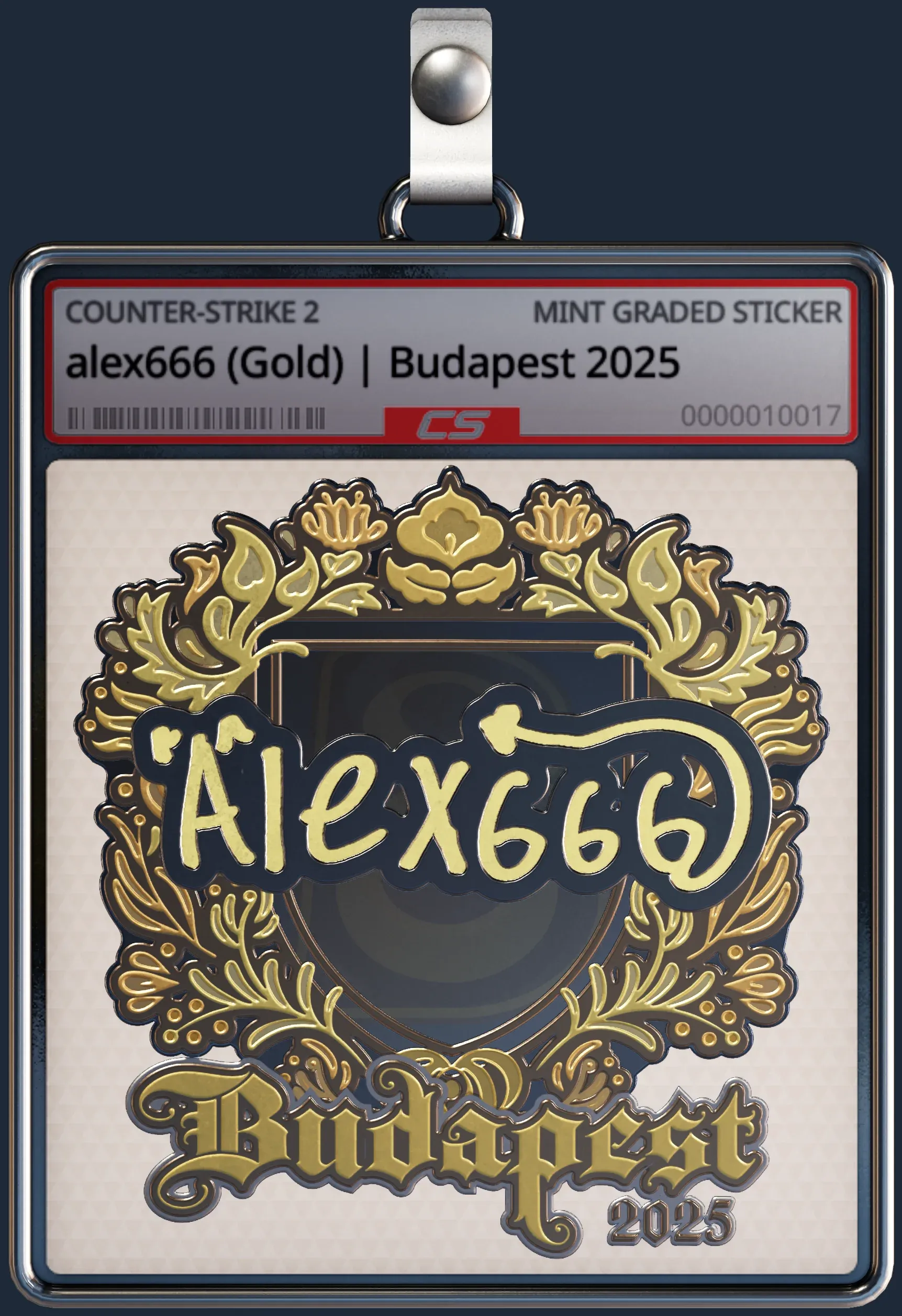Sticker | alex666 (Gold) | Budapest 2025