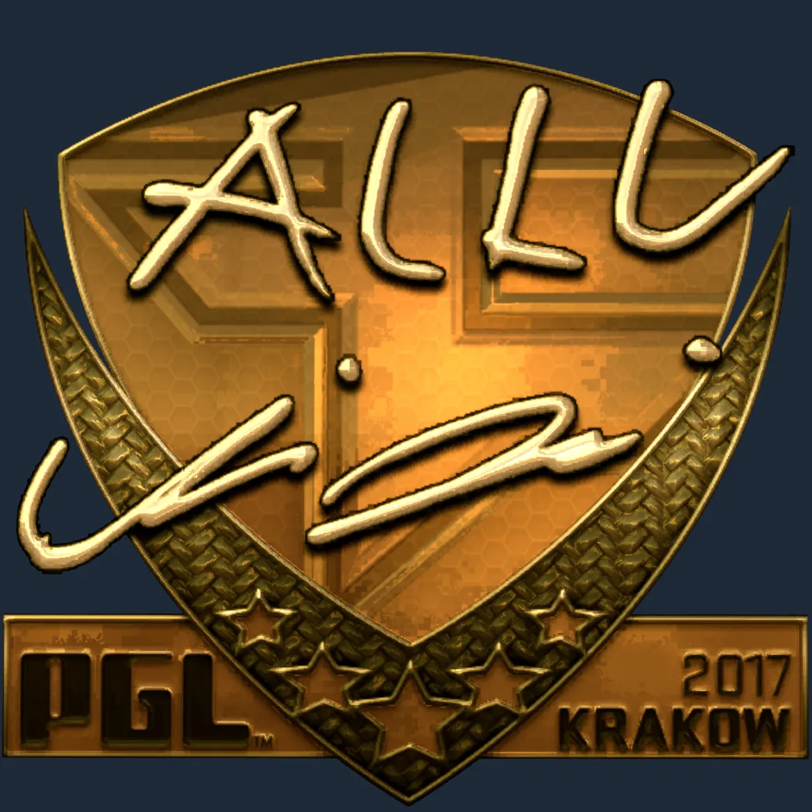 Sticker | allu (Gold) | Krakow 2017