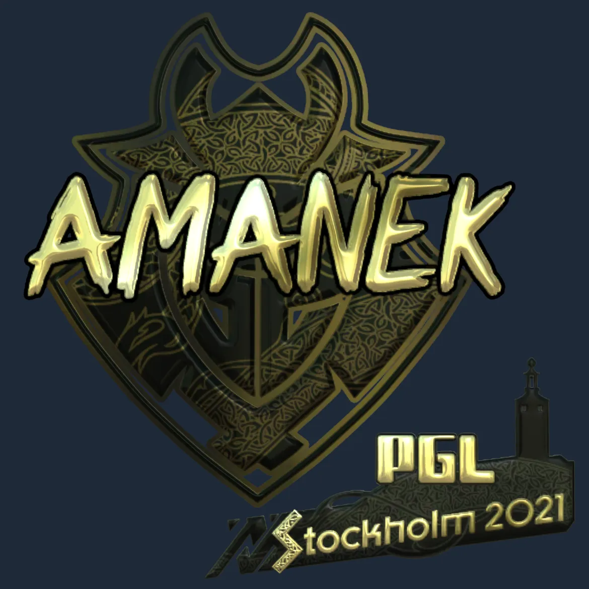 Sticker | AMANEK (Gold) | Stockholm 2021