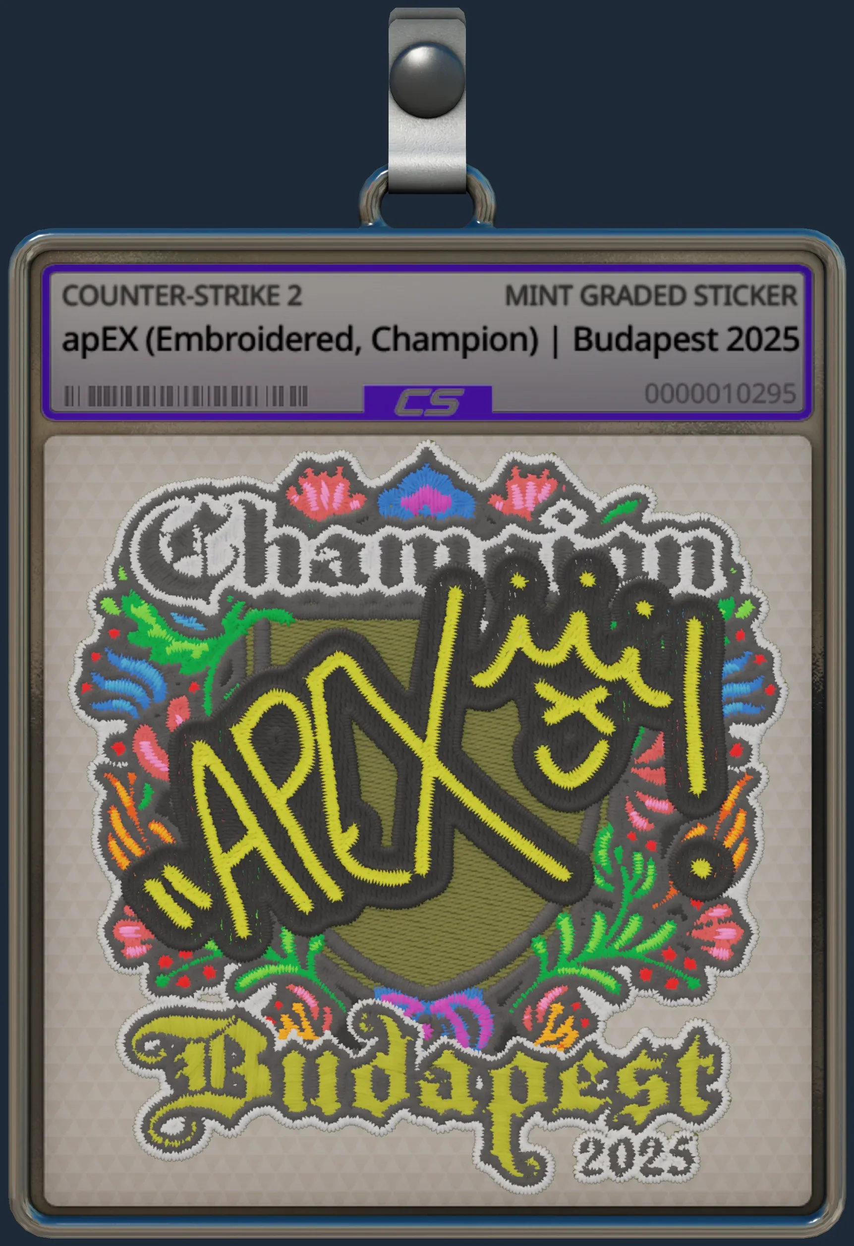 Sticker | apEX (Embroidered, Champion) | Budapest 2025