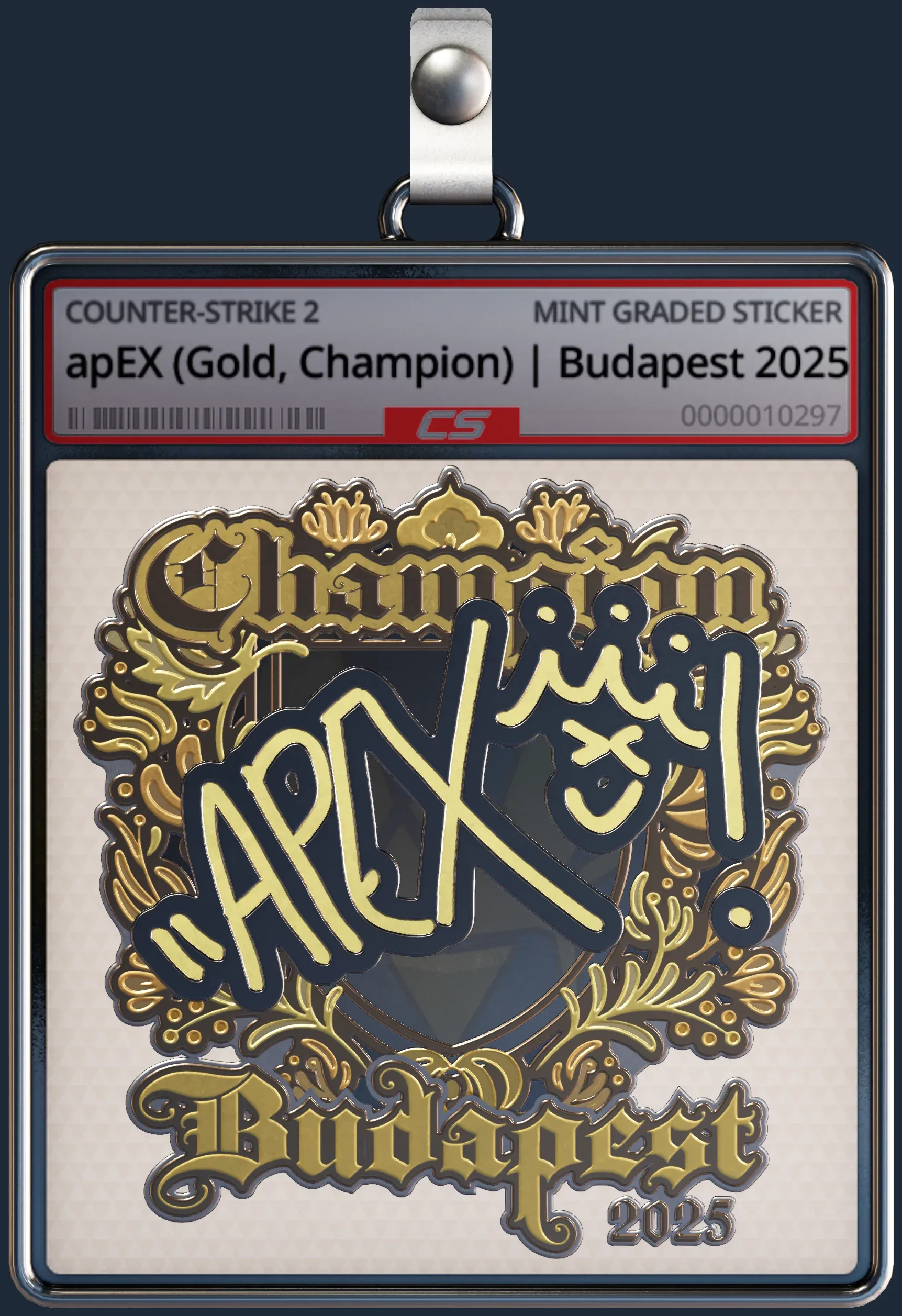 Sticker | apEX (Gold, Champion) | Budapest 2025