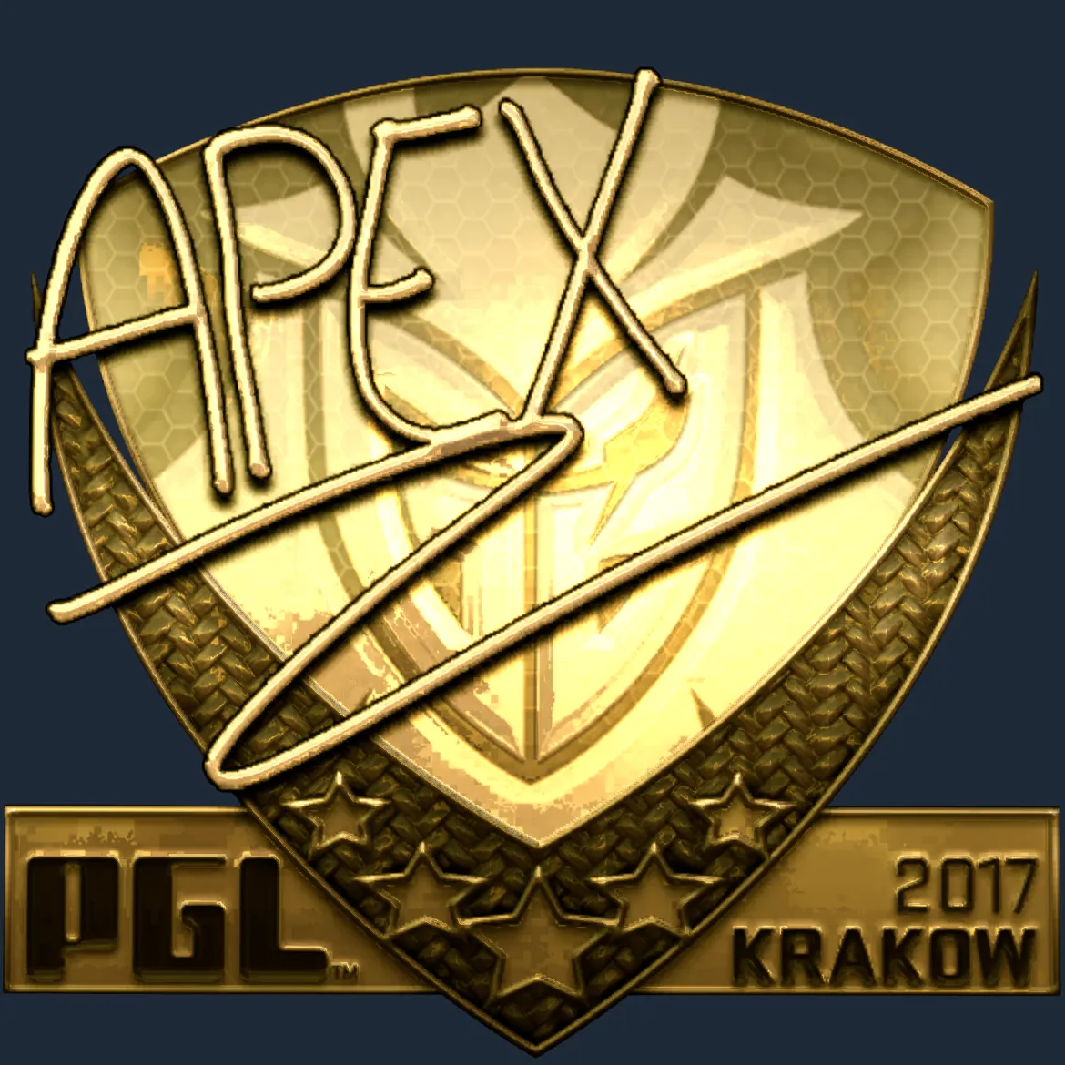 Sticker | apEX (Gold) | Krakow 2017