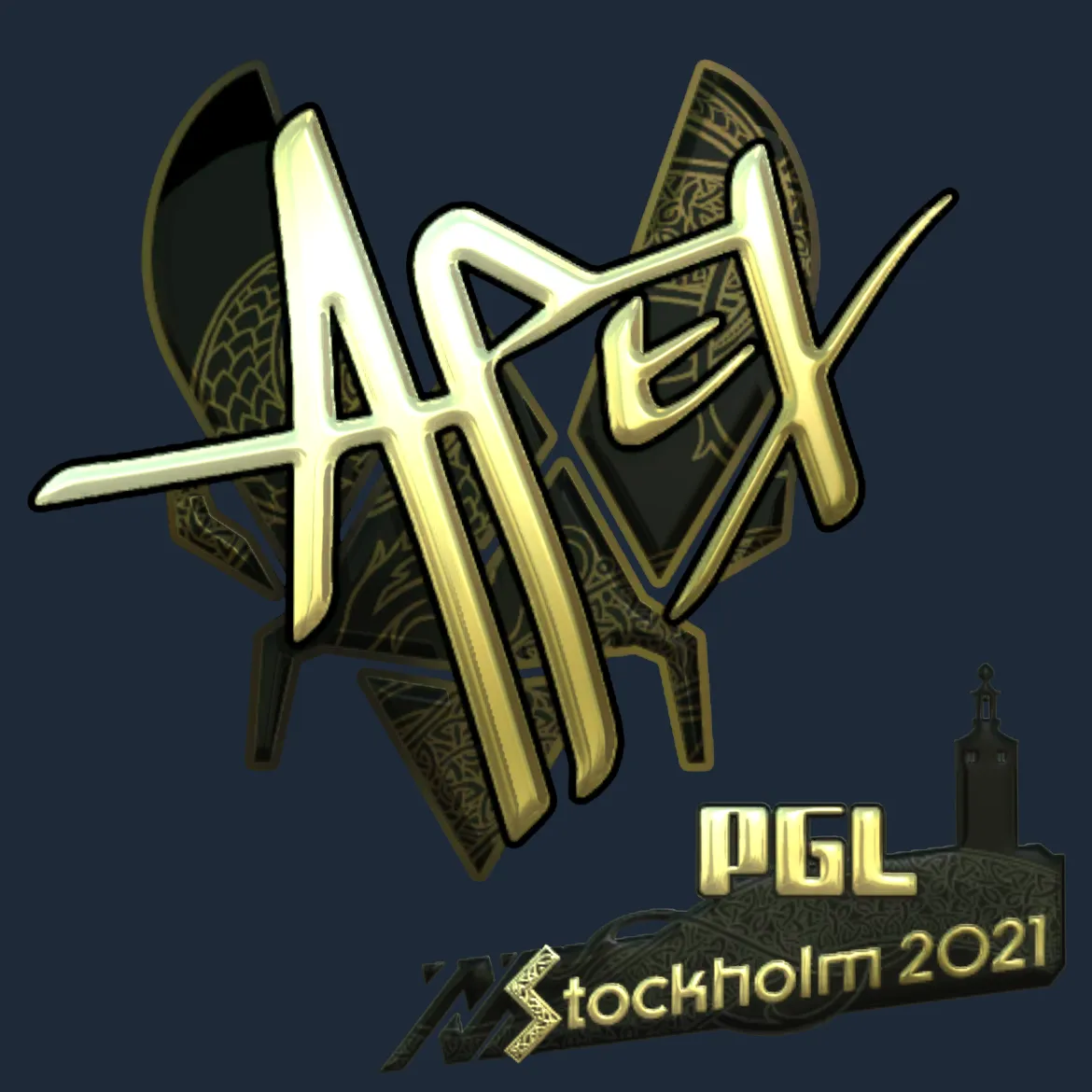 Sticker | apEX (Gold) | Stockholm 2021